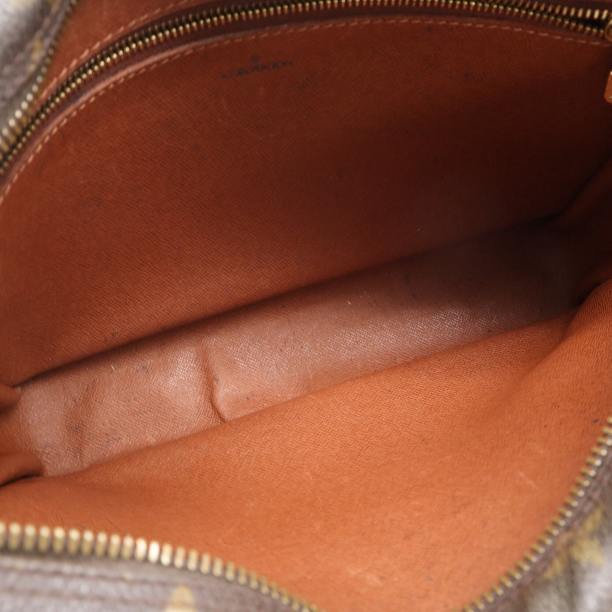 Louis Vuitton Beige Brown Monogram Coated Canvas Leather Shoulder Bag (Pre-Owned)