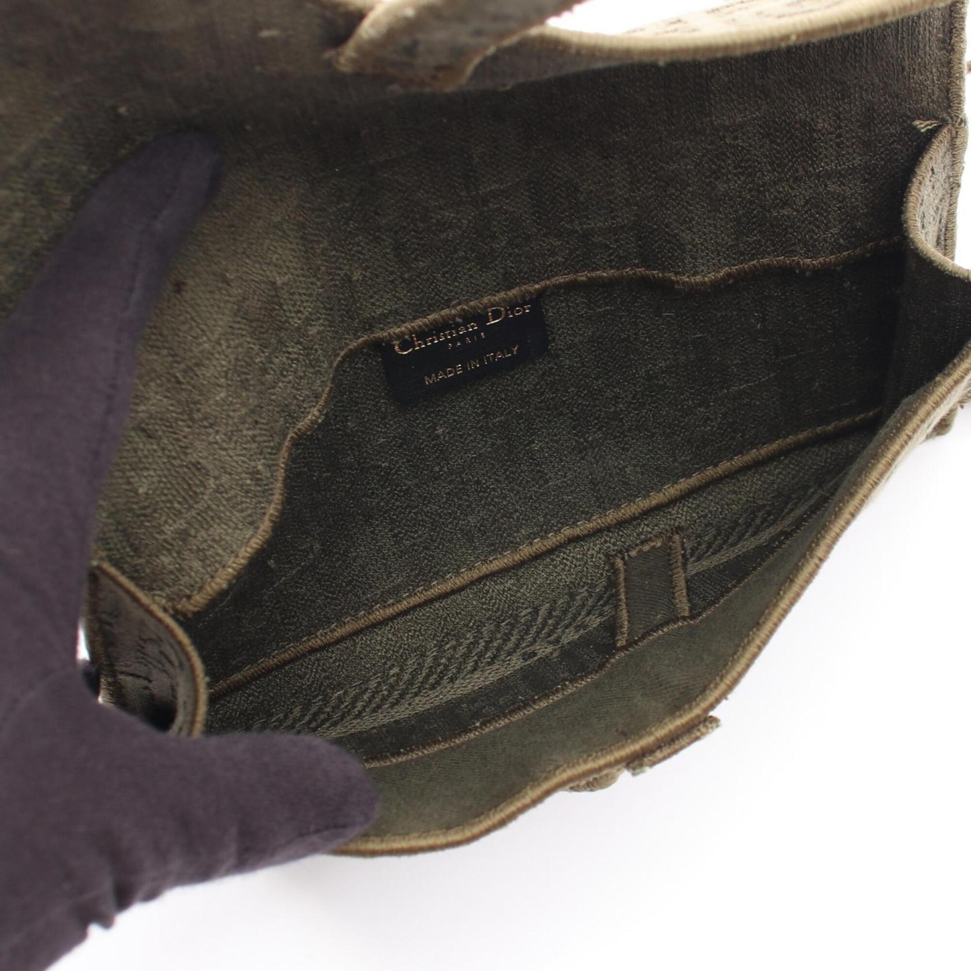 Christian Dior Khaki Leather Fanny Pack Saddle Bag (Pre-Owned)