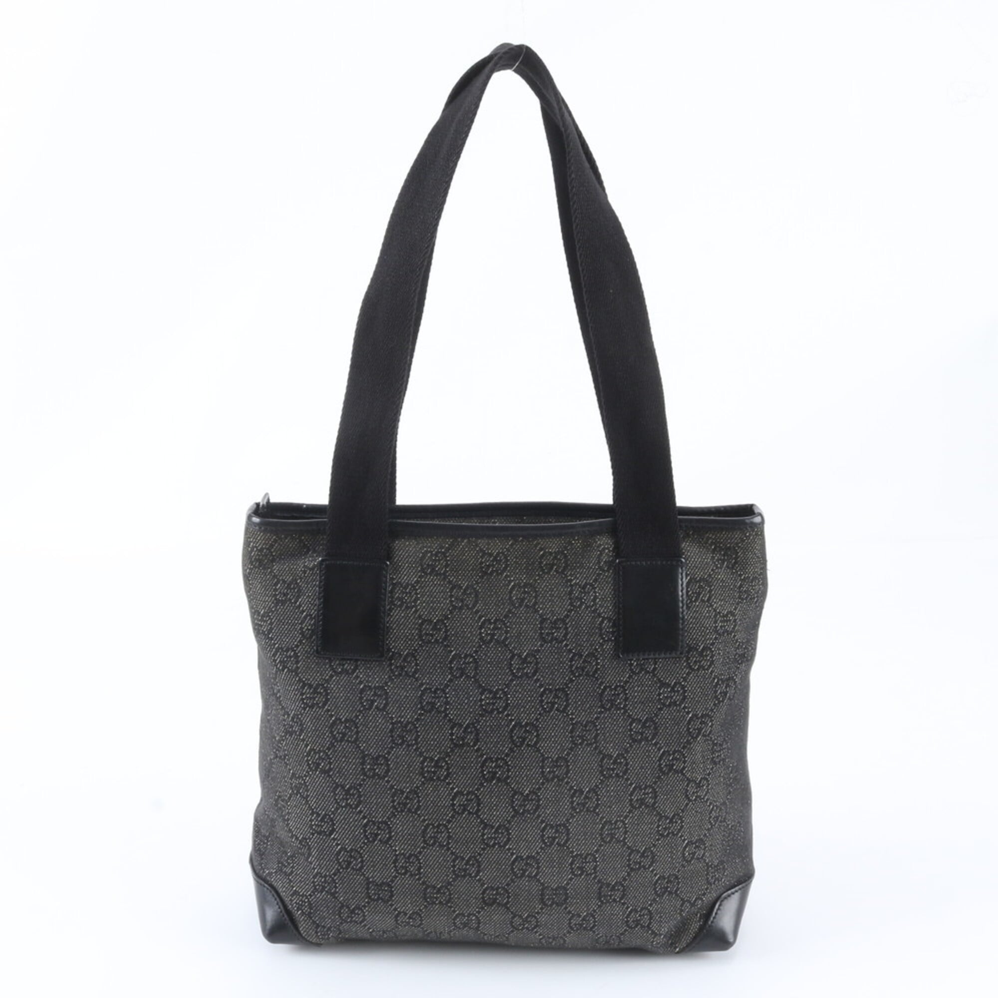Gucci Gg Canvas Black Gg Canvas Handbag Tote Bag (Pre-Owned)