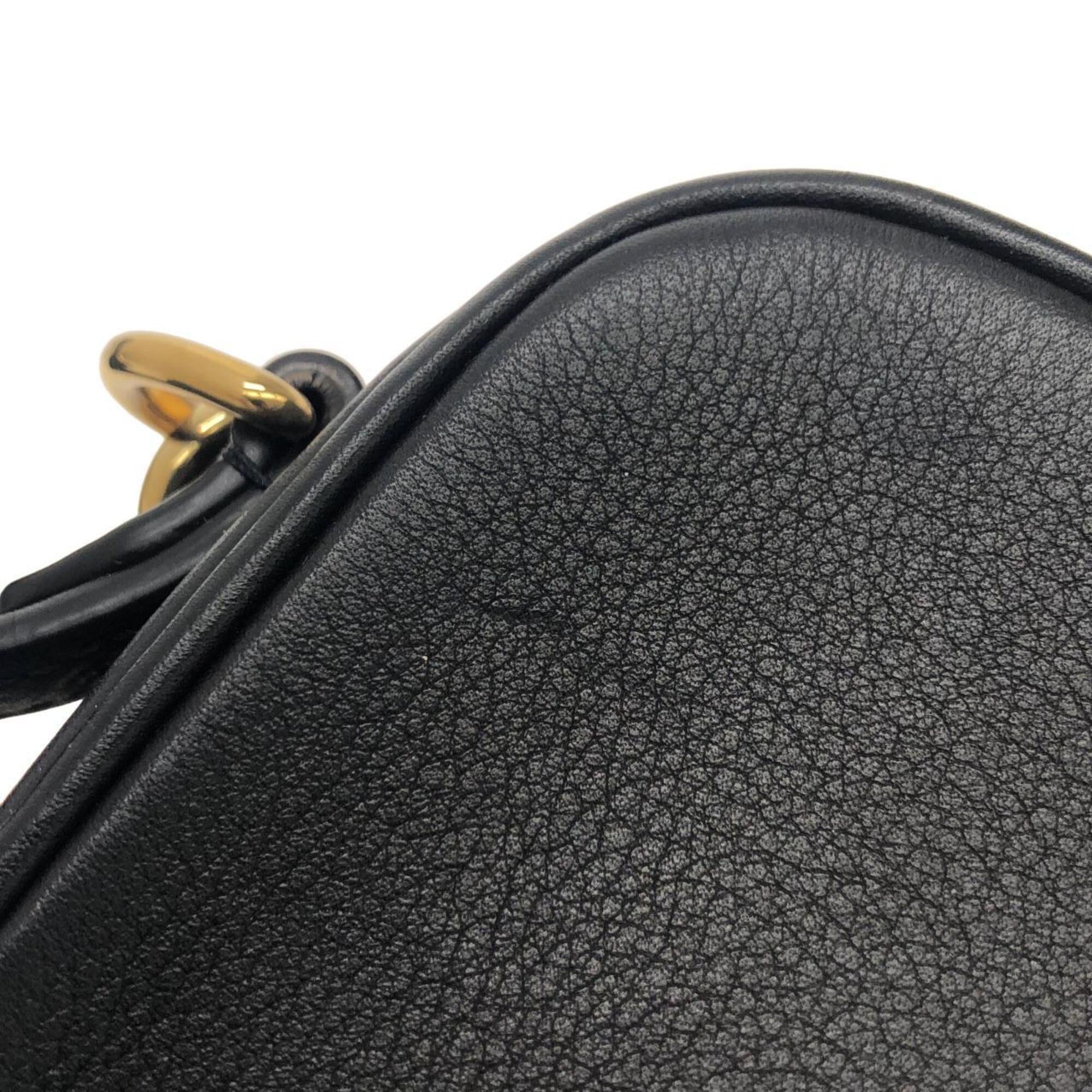 Louis Vuitton Black Leather Shoulder Bag (Pre-Owned)