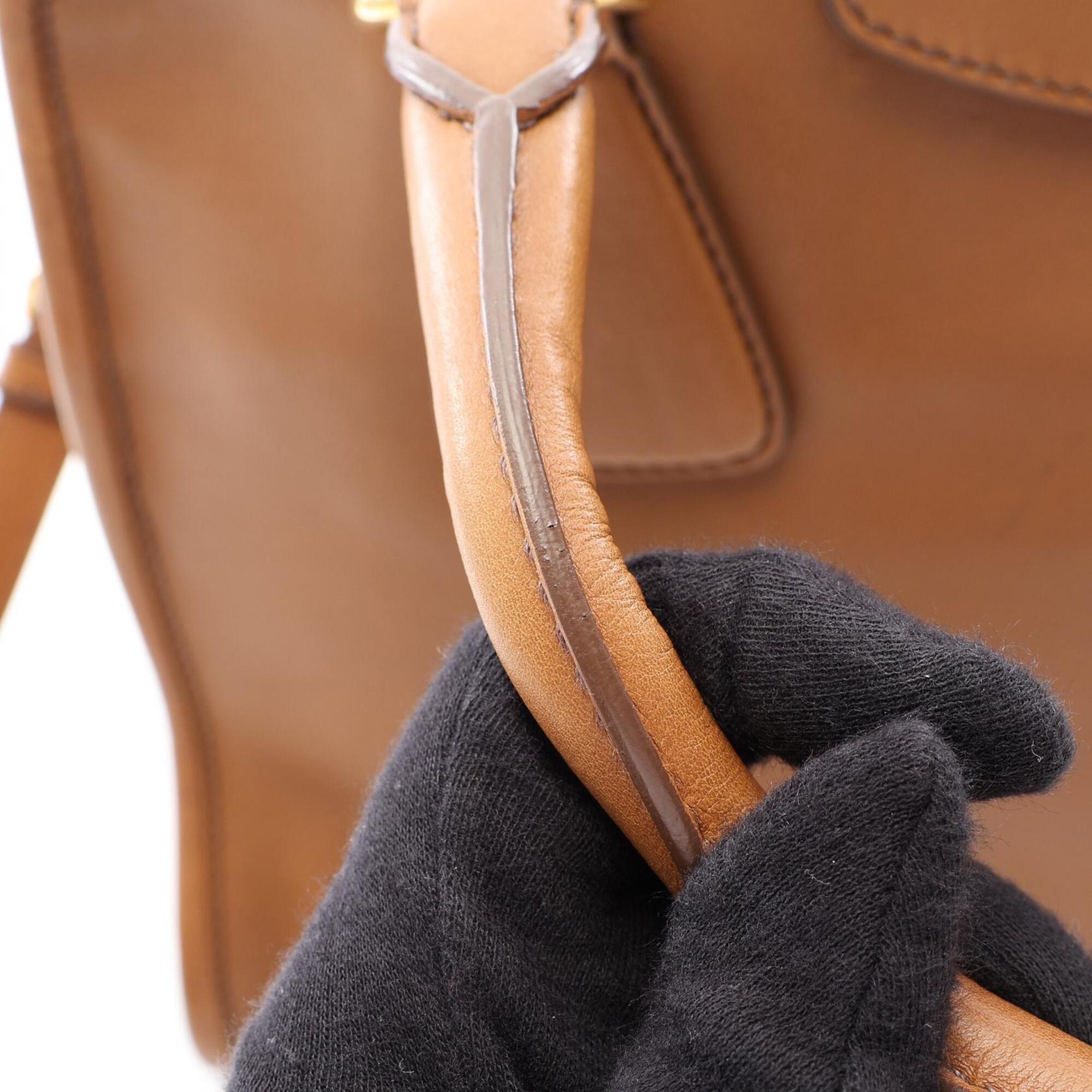 Prada Brown Leather Handbag (Pre-Owned)