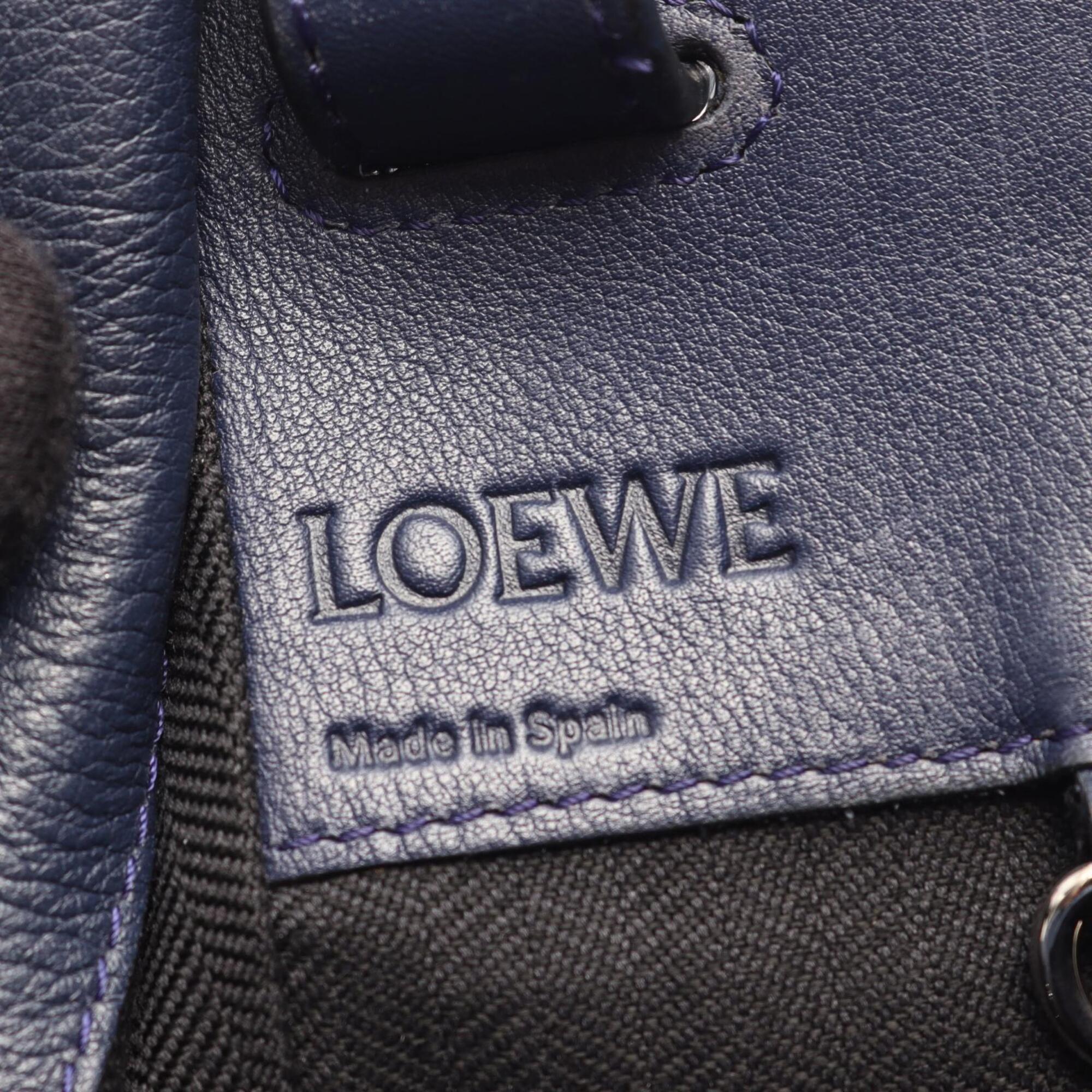Loewe Navy Leather Handbag (Pre-Owned)