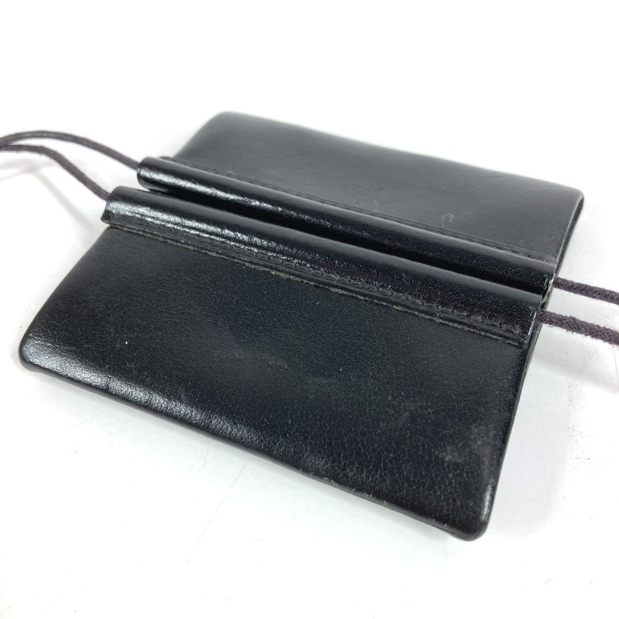 Hermes Black Leather Coin Purse/Coin Case (Pre-Owned)