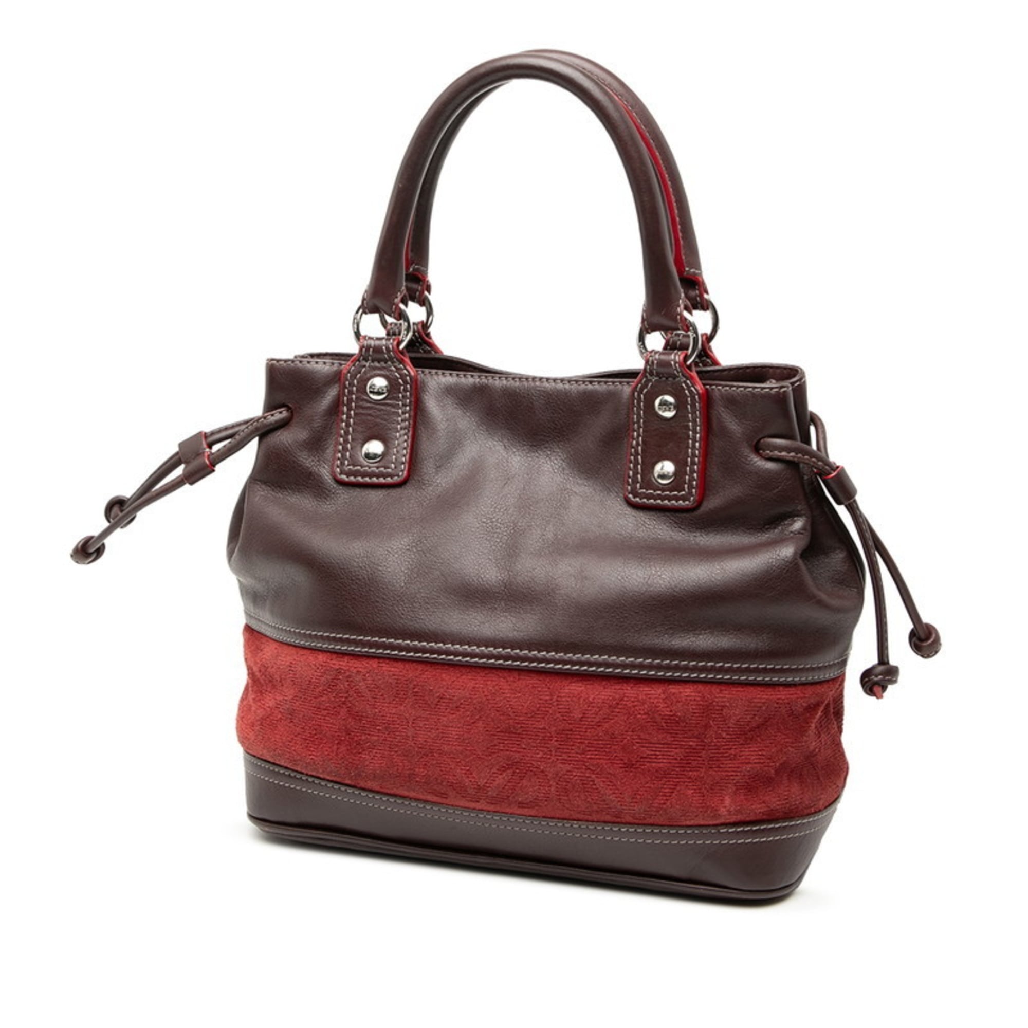 Loewe Bordeaux Leather Handbag (Pre-Owned)