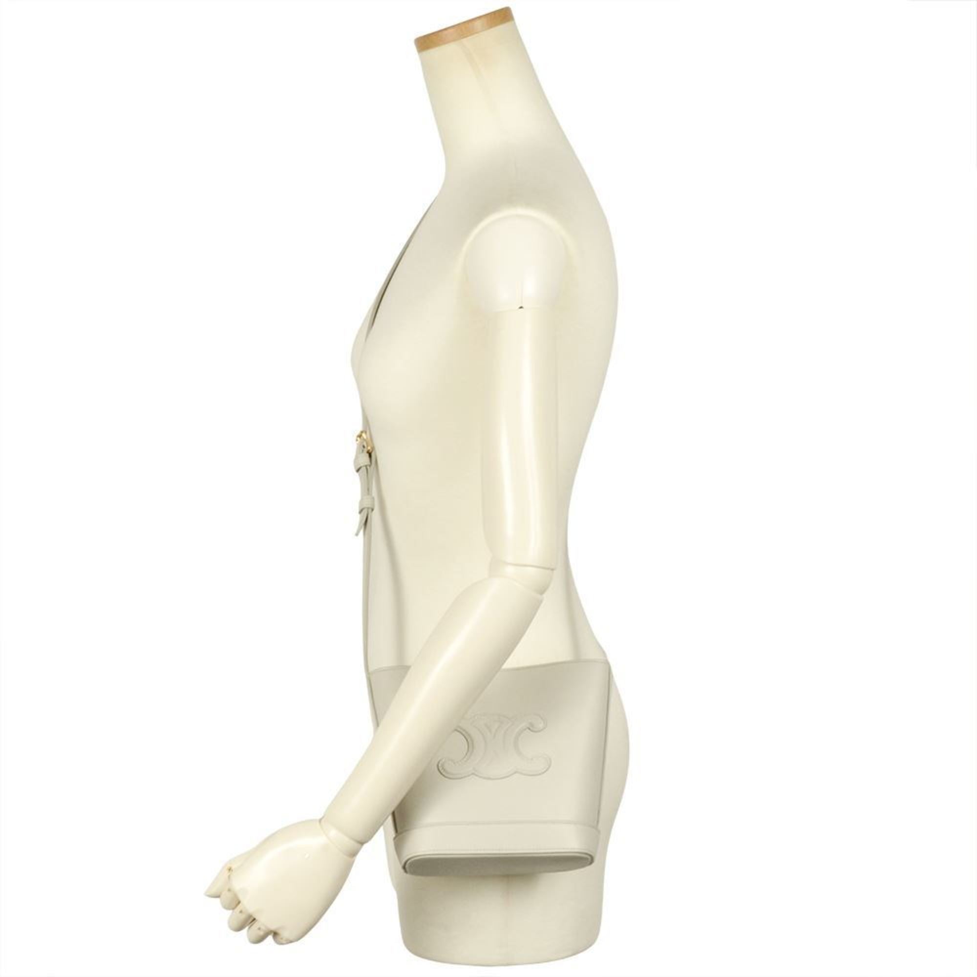 Celine White Leather Shoulder Bag (Pre-Owned)