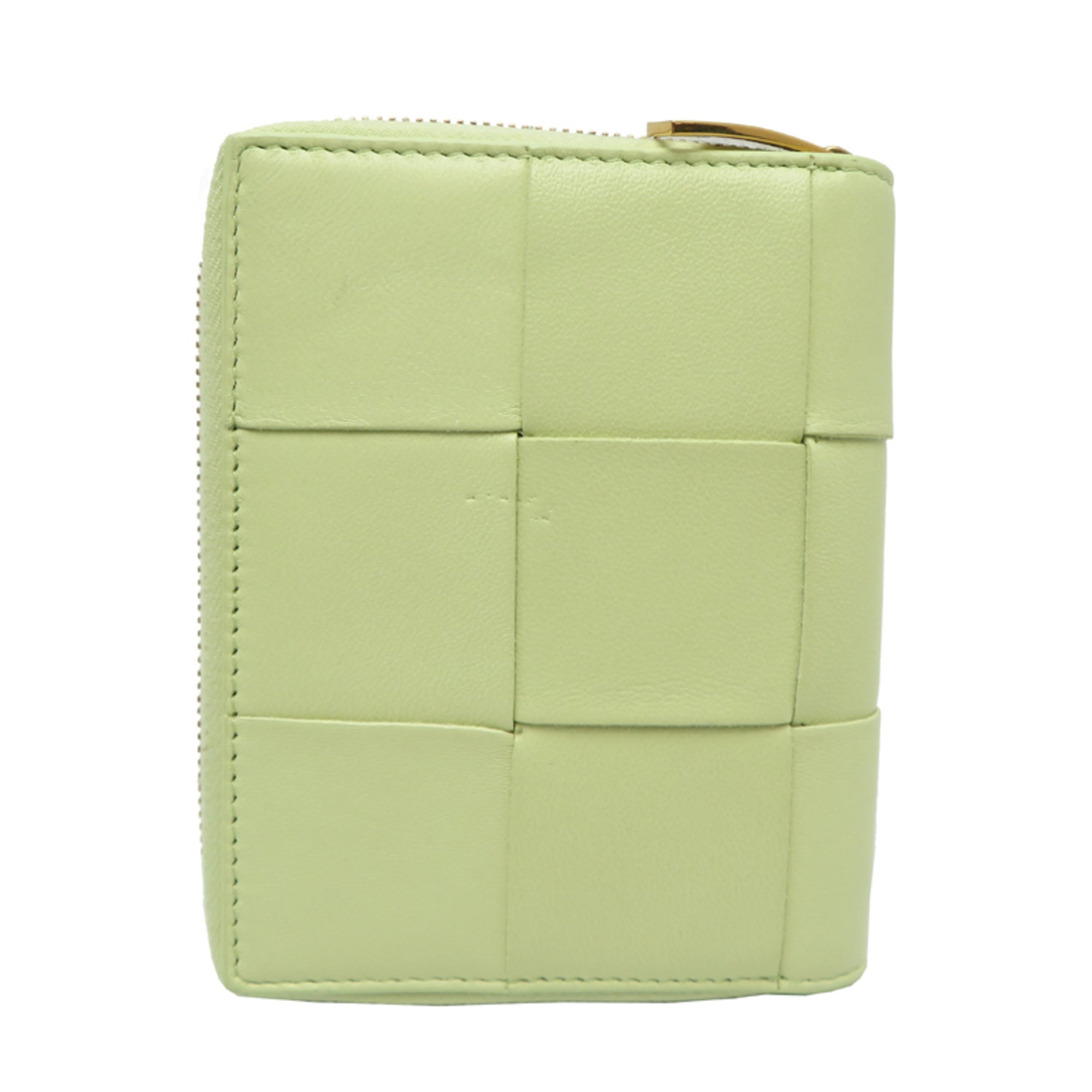 Bottega Veneta Green Yellow Leather Wallet (Bi-Fold) (Pre-Owned)