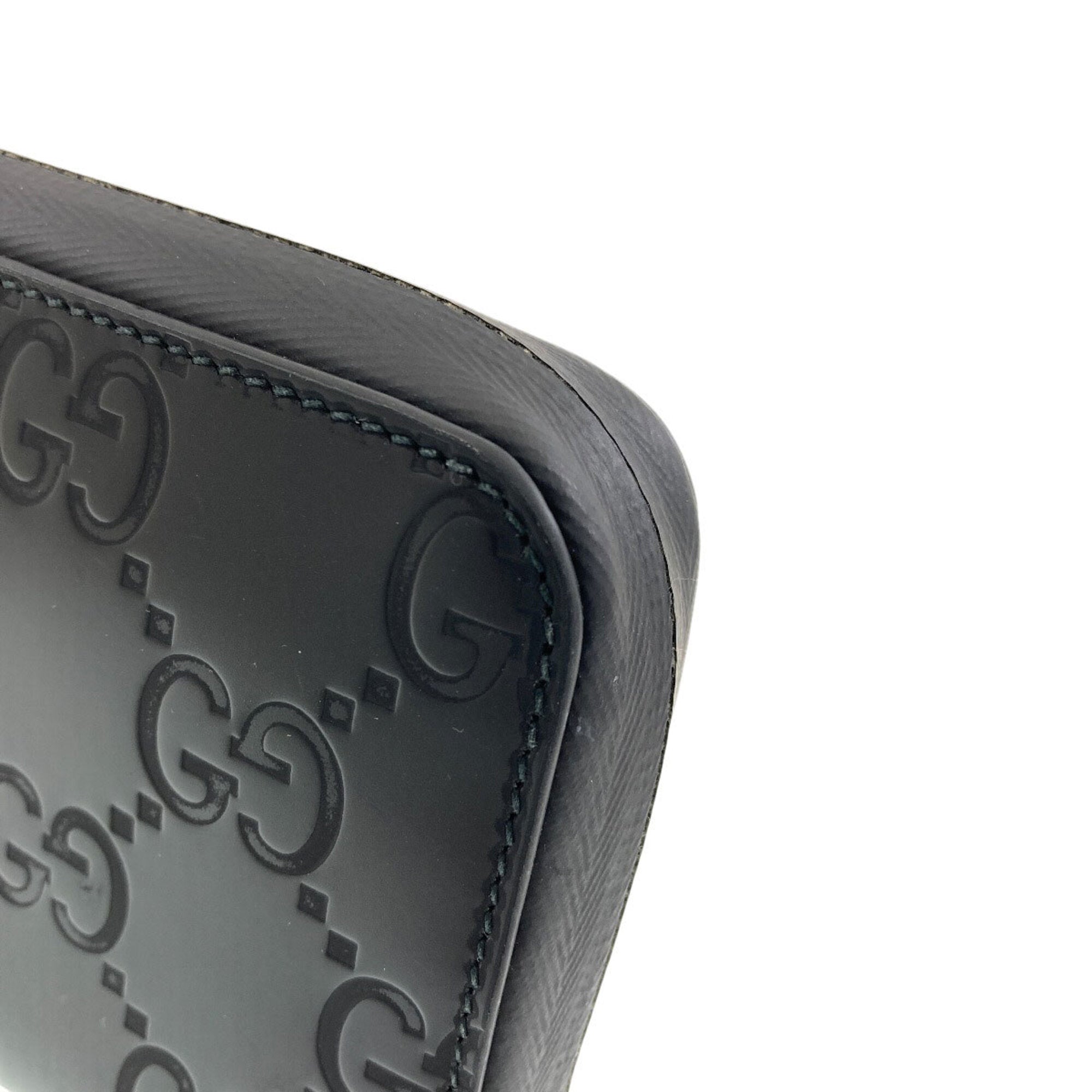 Gucci Black Rubber Long Wallet (Bi-Fold) (Pre-Owned)