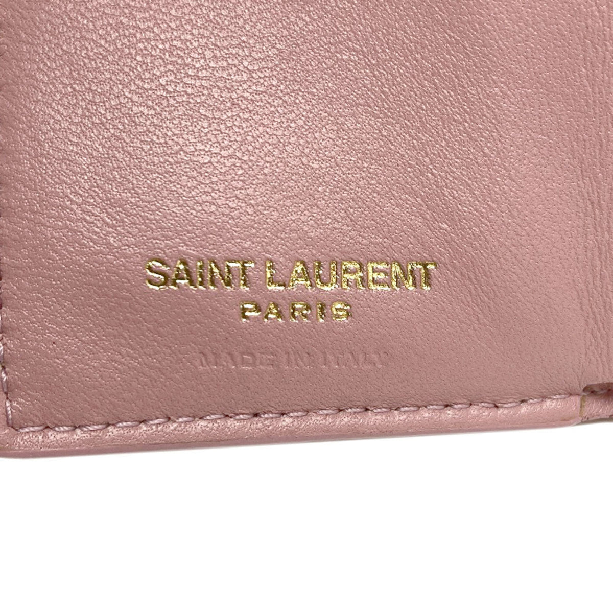 Yves Saint Laurent Pink Leather Wallet (Tri-Fold) (Pre-Owned)