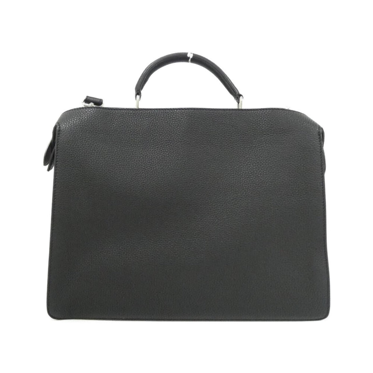 Fendi Black Leather Briefcase Handbag (Pre-Owned)