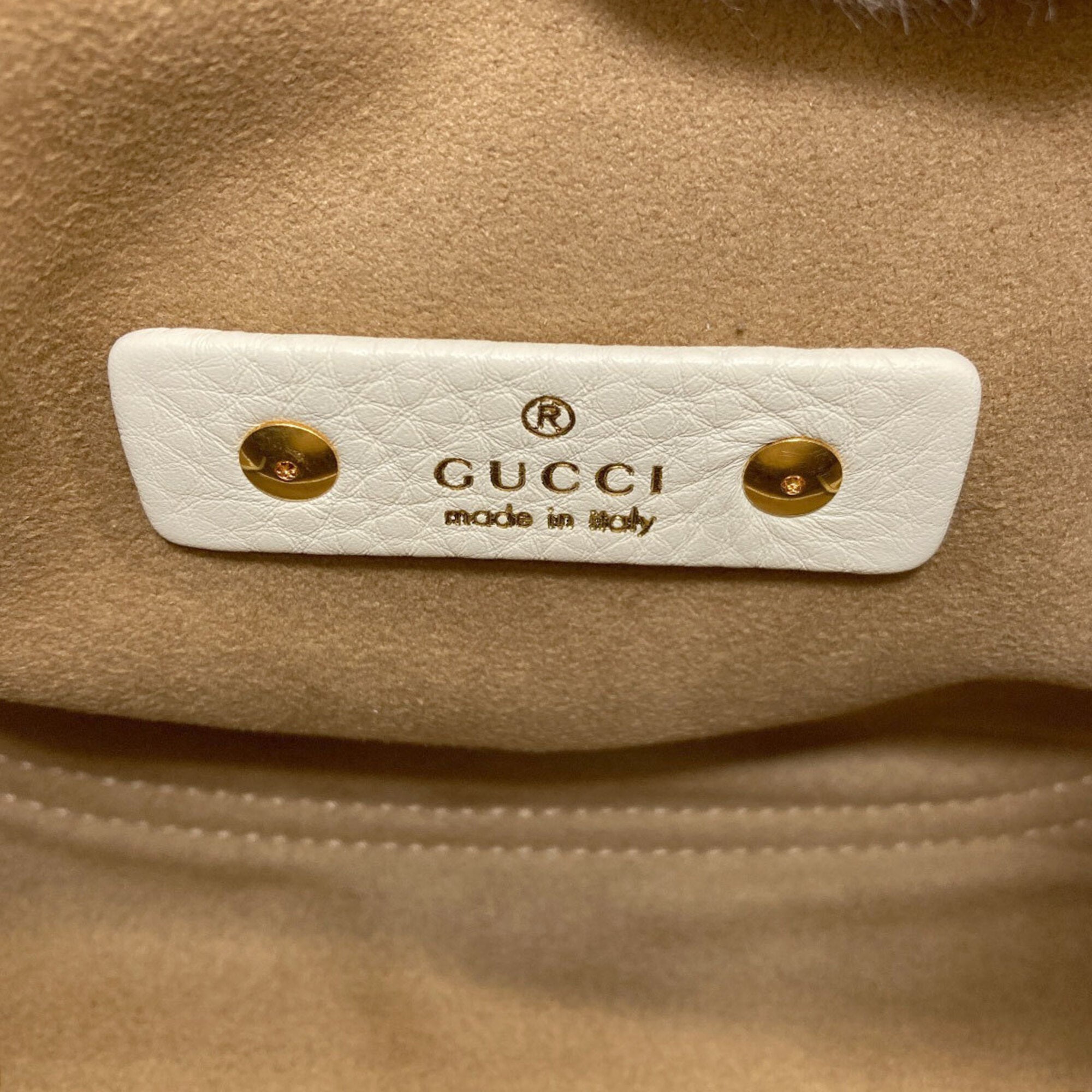 Gucci White Leather Handbag (Pre-Owned)