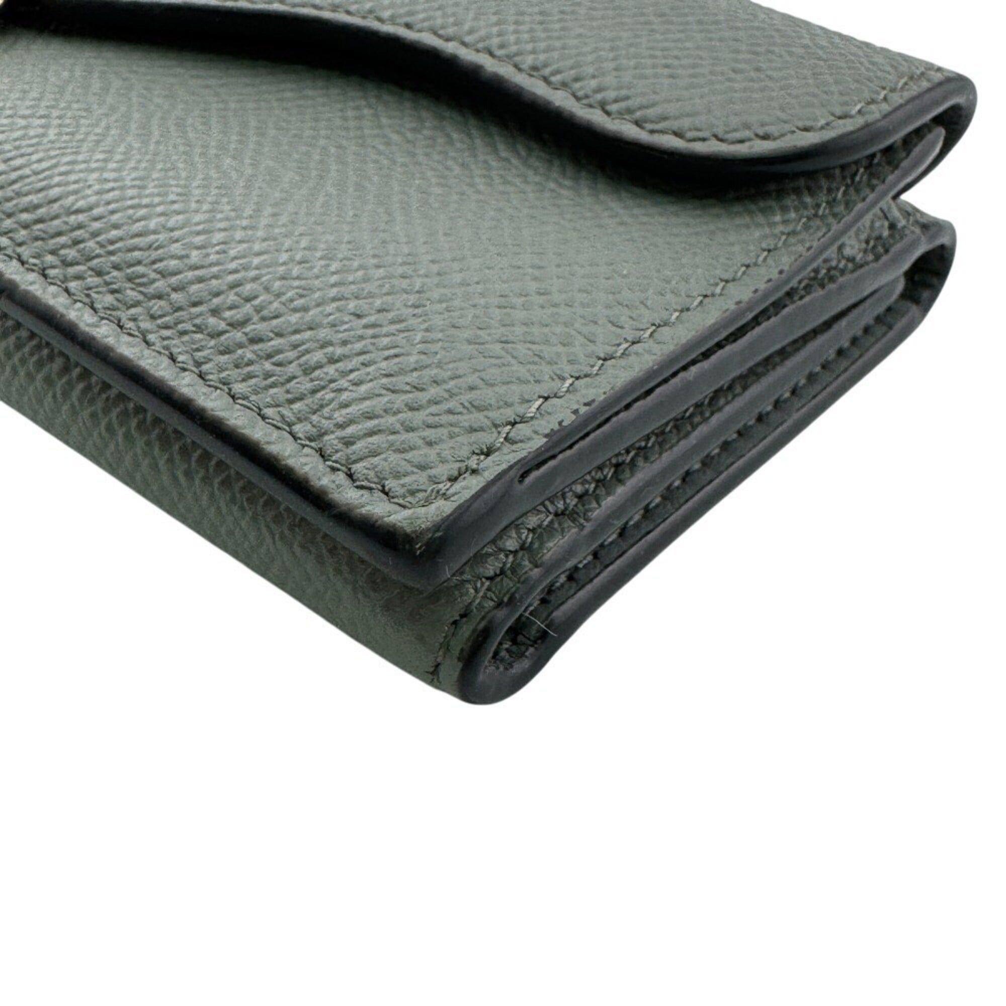 Christian Dior Gray Leather Wallet (Tri-Fold) (Pre-Owned)