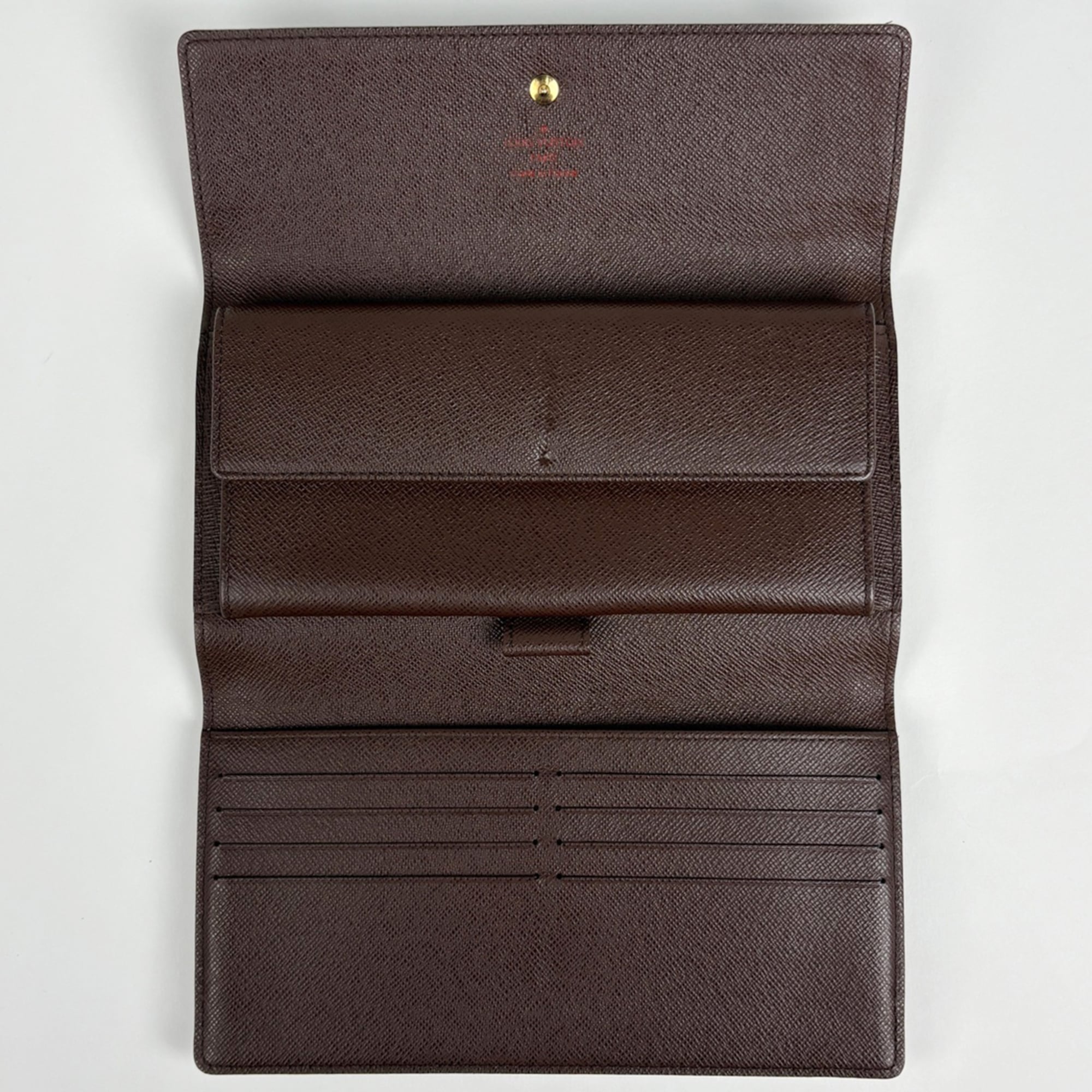 Louis Vuitton Damier Brown Damier Canvas Long Wallet (Tri-Fold) (Pre-Owned)