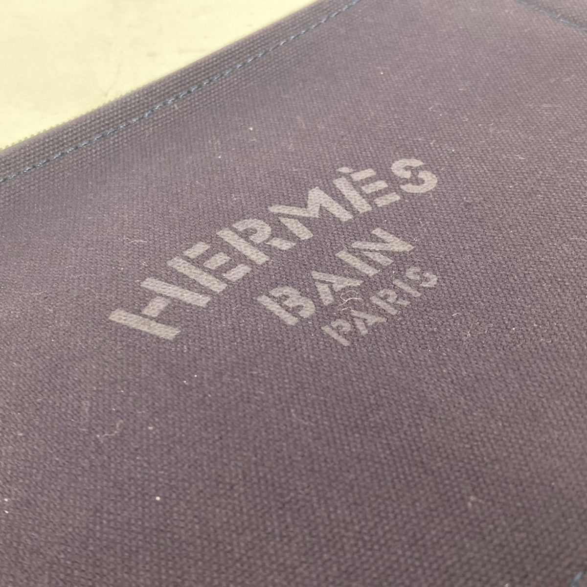 Hermes Navy Cotton Pouch (Pre-Owned)