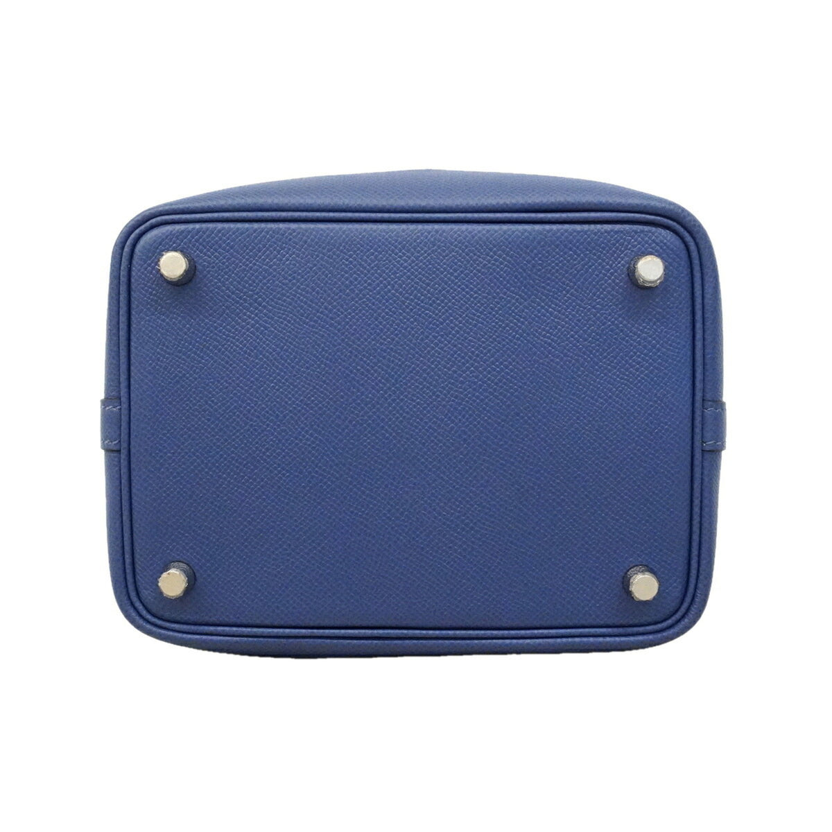 Hermes Blue Leather Handbag (Pre-Owned)