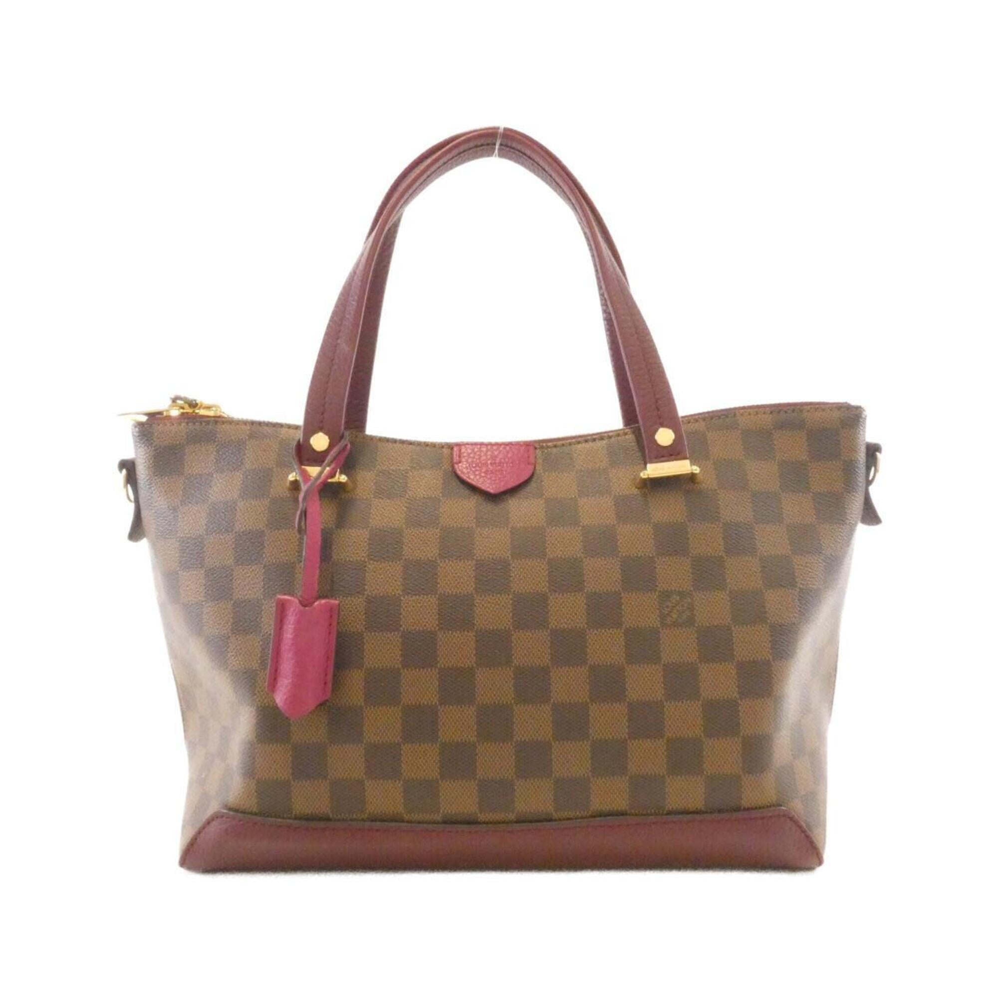 Louis Vuitton Ebene Fuchsia Coated Canvas Leather Handbag (Pre-Owned)