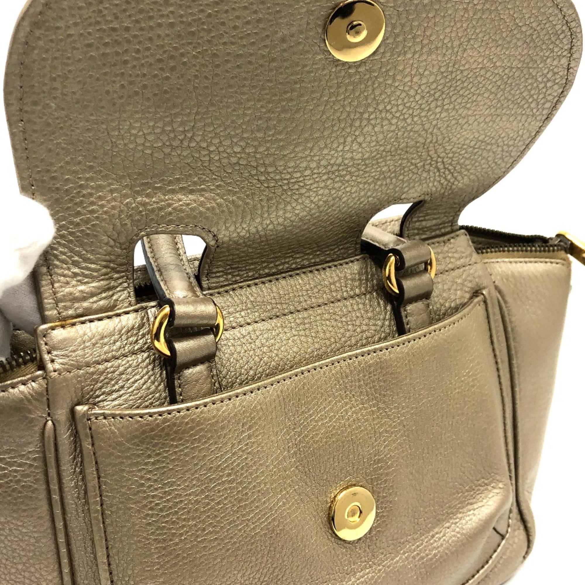Gucci Gold Leather Handbag (Pre-Owned)