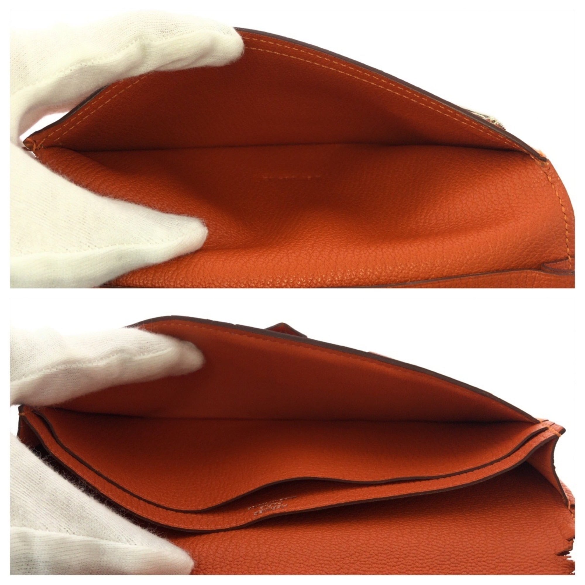 Hermes Orange Epsom Leather Wallet (Bi-Fold) (Pre-Owned)