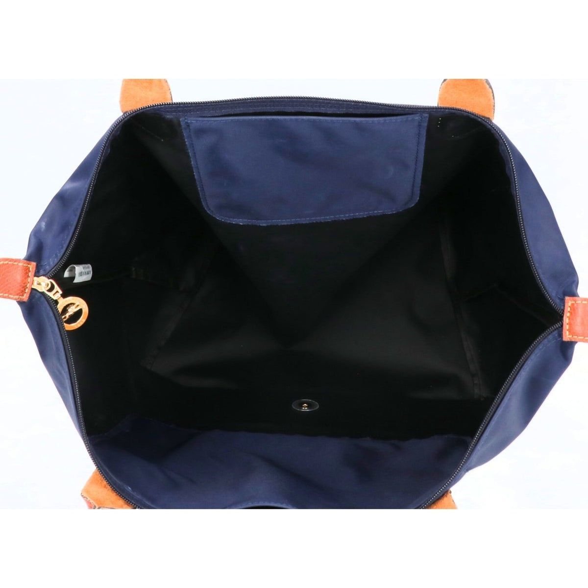 Longchamp Brown Navy Nylon Tote Bag (Pre-Owned)