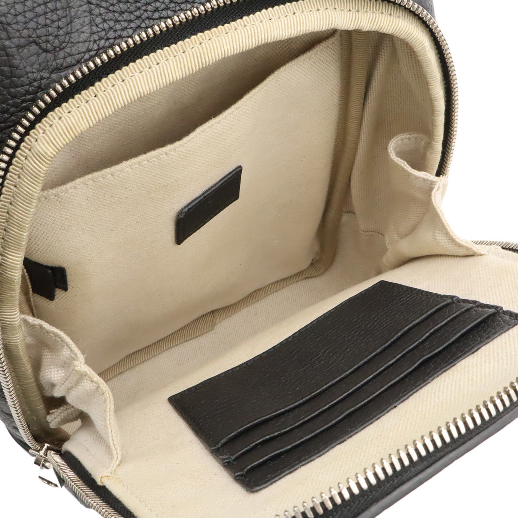 Gucci Black Leather Shoulder Bag Sling Bag (Pre-Owned)