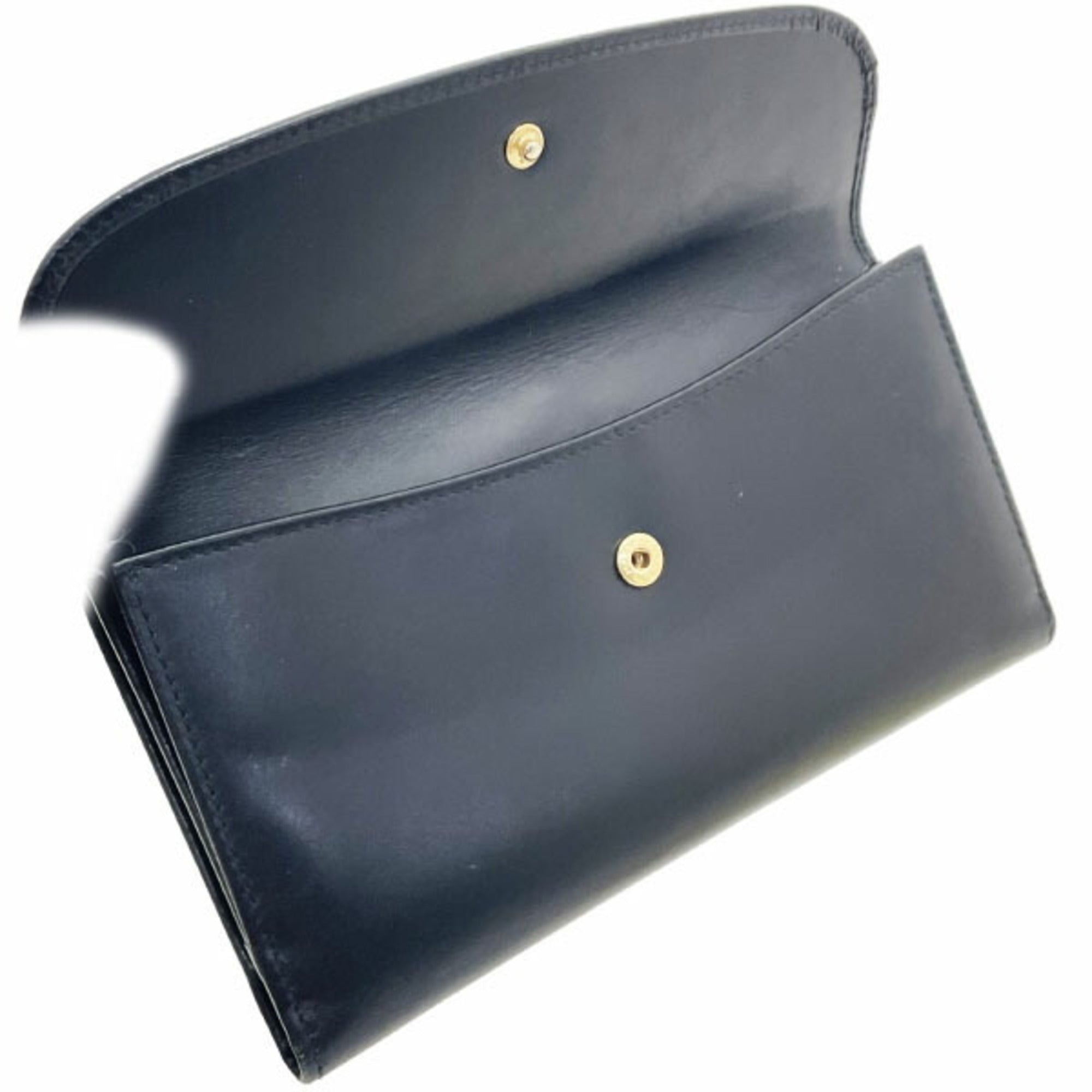Gucci Black Leather Long Wallet (Bi-Fold) (Pre-Owned)
