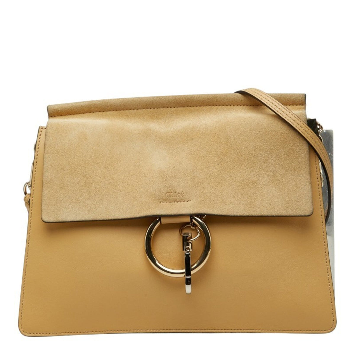 Chloé Beige Leather Suede Shoulder Bag (Pre-Owned)