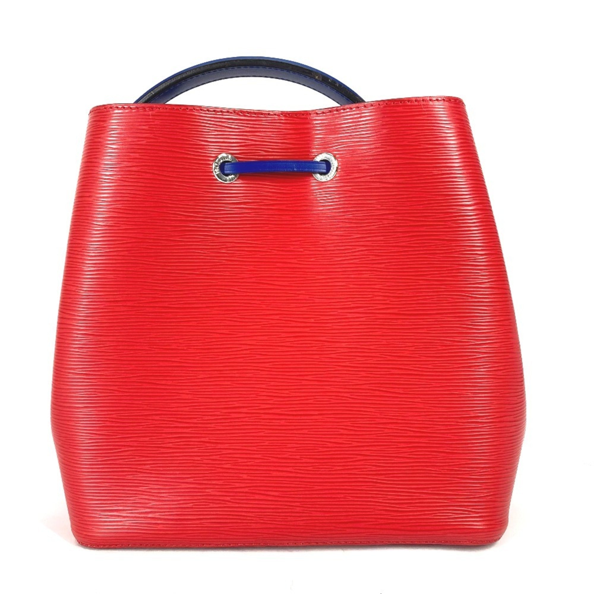 Louis Vuitton Epi Bicolor Blue Coquelicots Red Color Epi Leather Handbag Shoulder Bag (Pre-Owned)