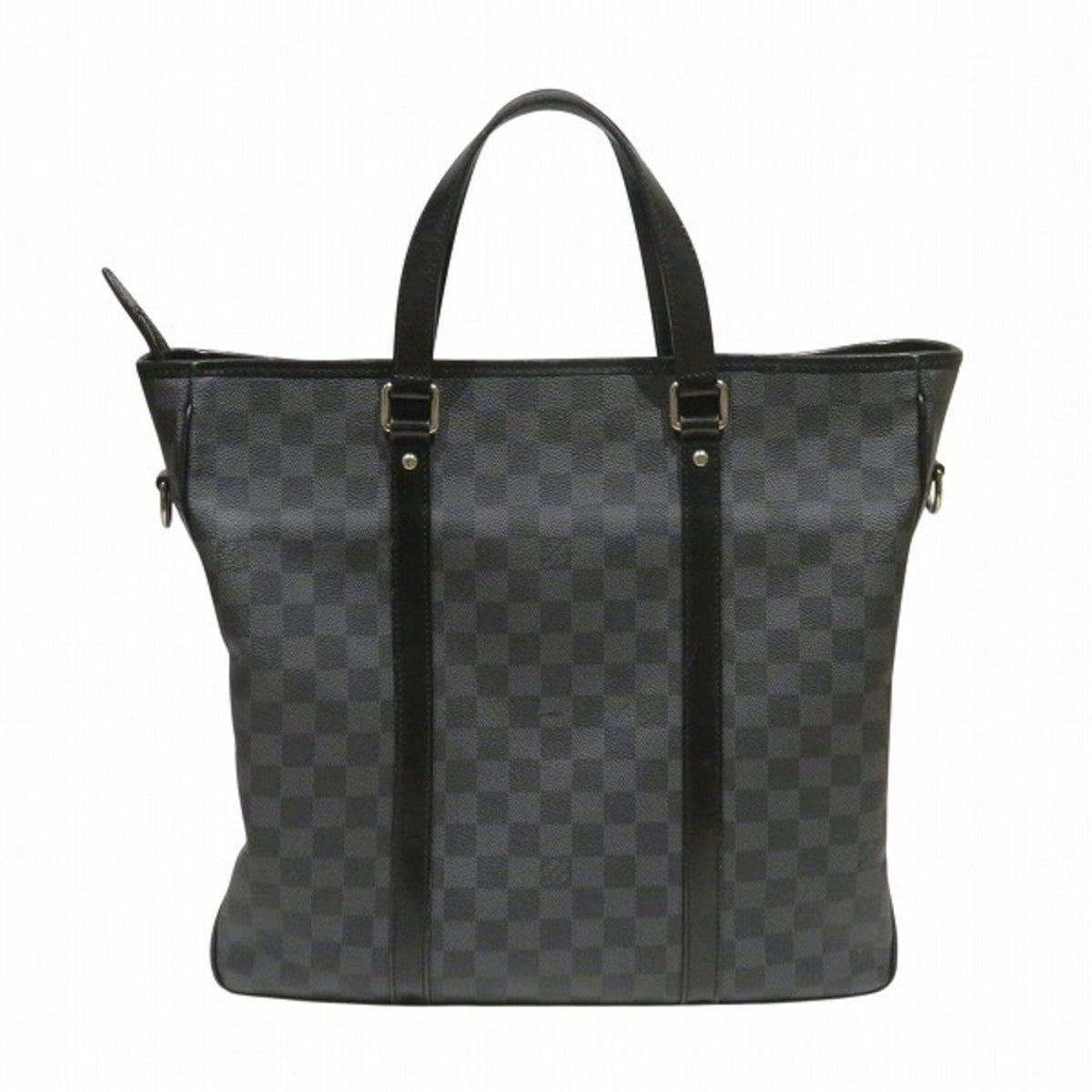 Louis Vuitton Black Damier Graphite Handbag Shoulder Bag Tote Bag (Pre-Owned)