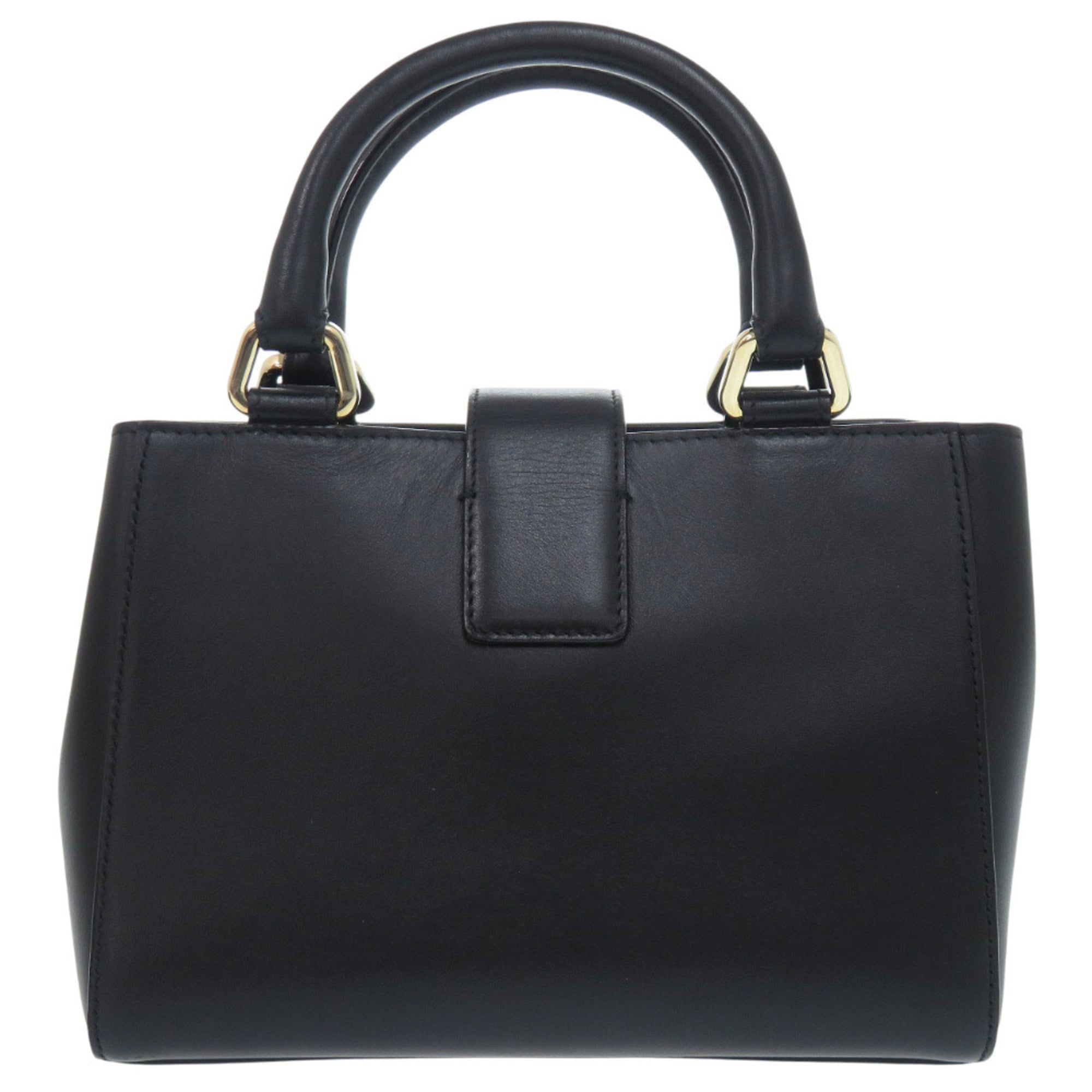 Jimmy Choo Black Leather Handbag Shoulder Bag (Pre-Owned)