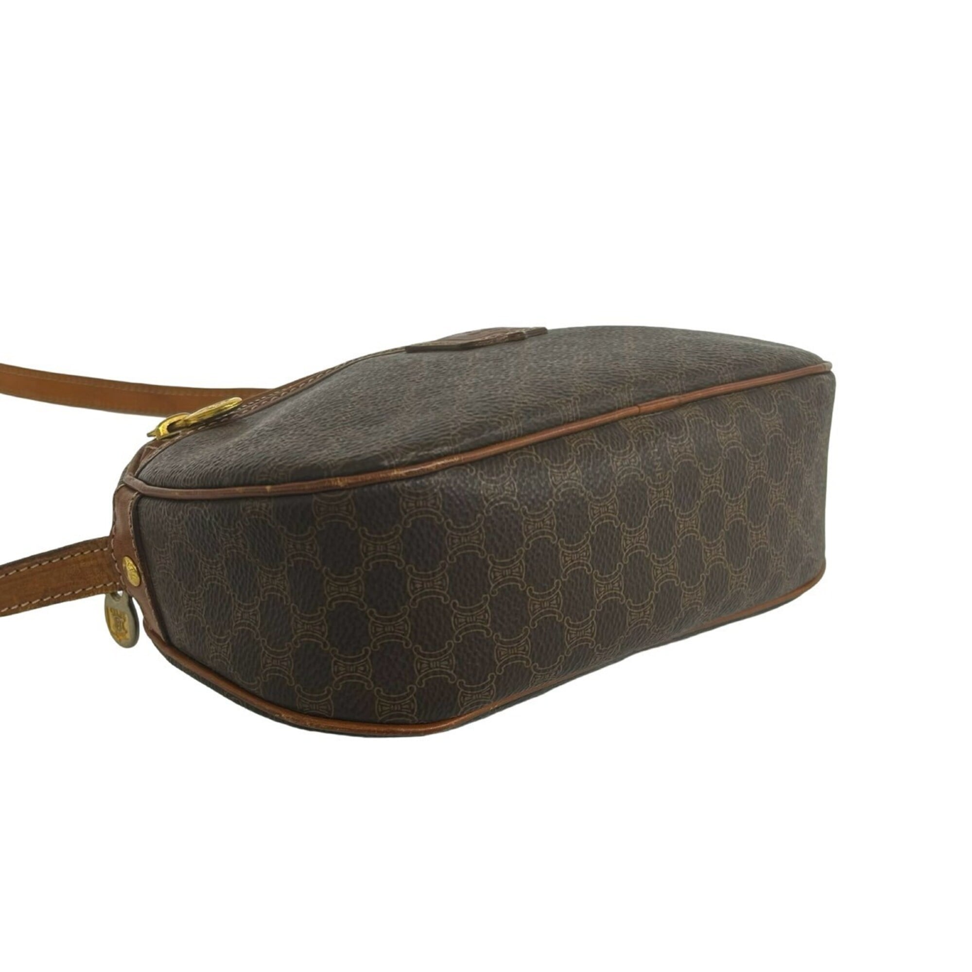 Celine Brown Leather Pvc Pochette Shoulder Bag (Pre-Owned)