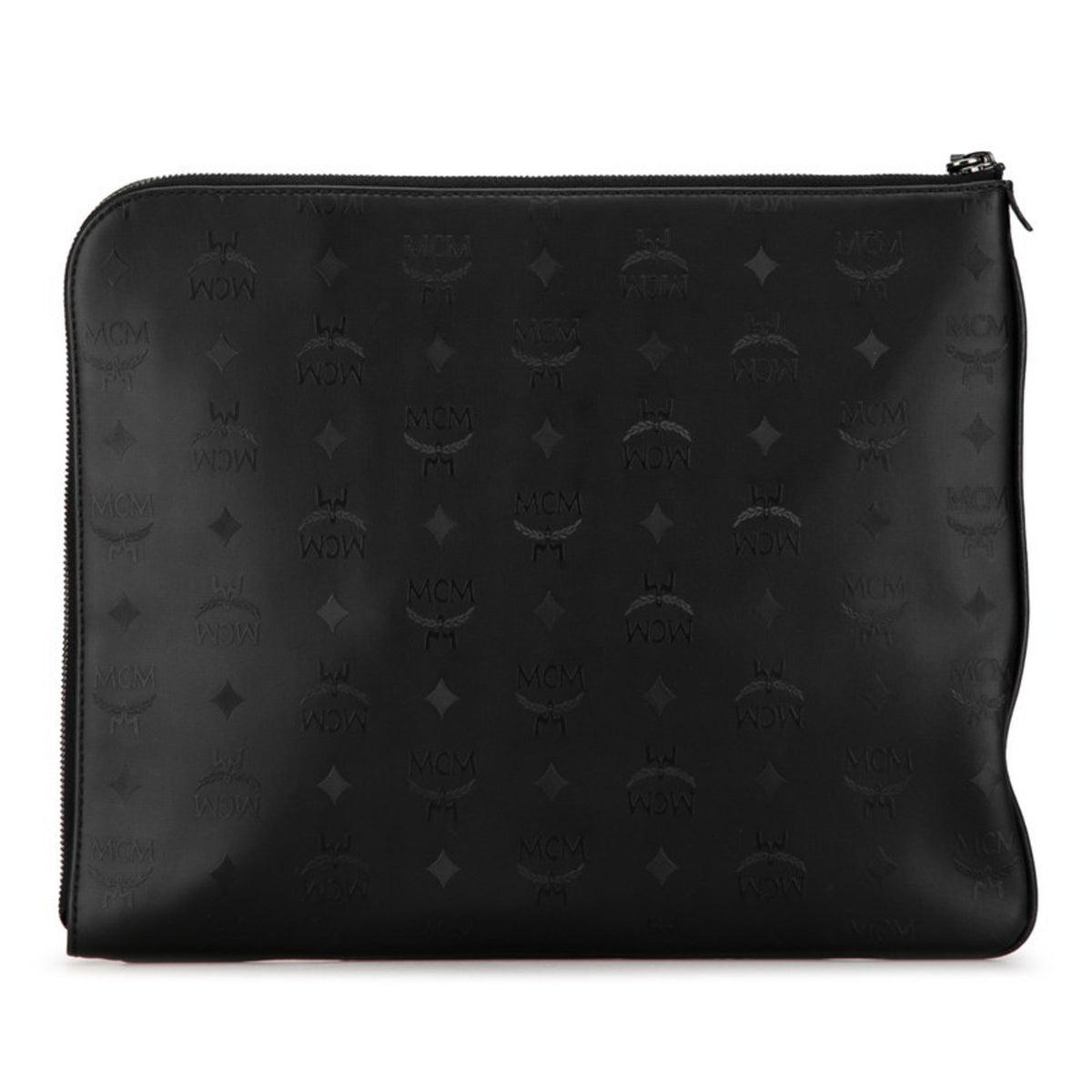 Mcm Black Silver Pvc Leather Clutch Bag (Pre-Owned)