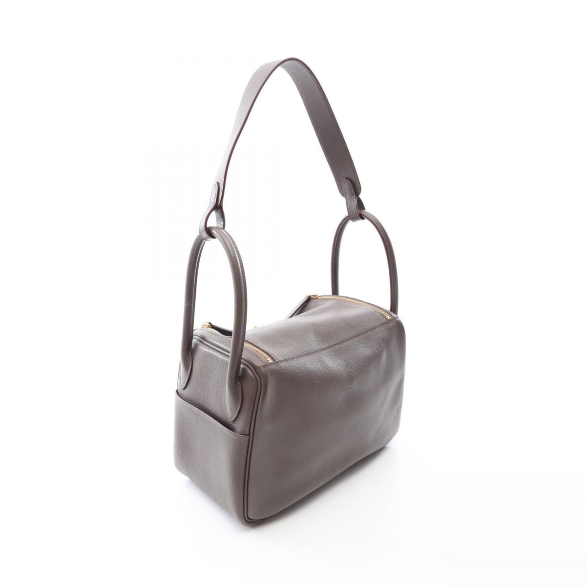 Hermes Etain Gray Evercalf Leather Handbag Shoulder Bag (Pre-Owned)