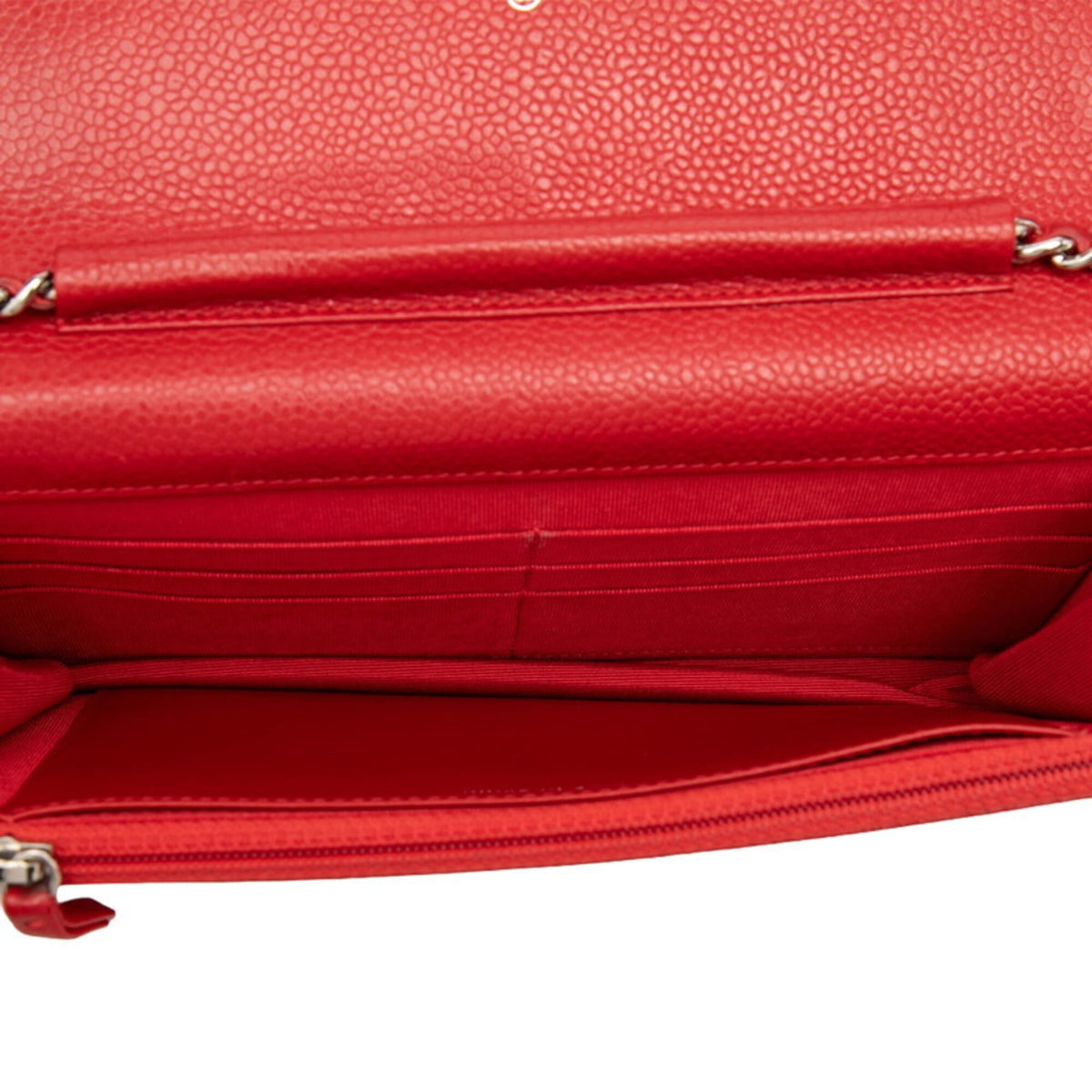 Chanel Matelasse Red Color Grained Calfskin Shoulder Bag (Pre-Owned)