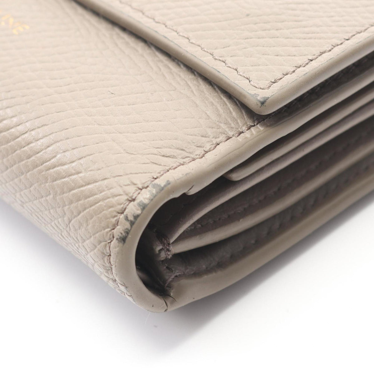 Celine Beige Leather Wallet (Tri-Fold) (Pre-Owned)