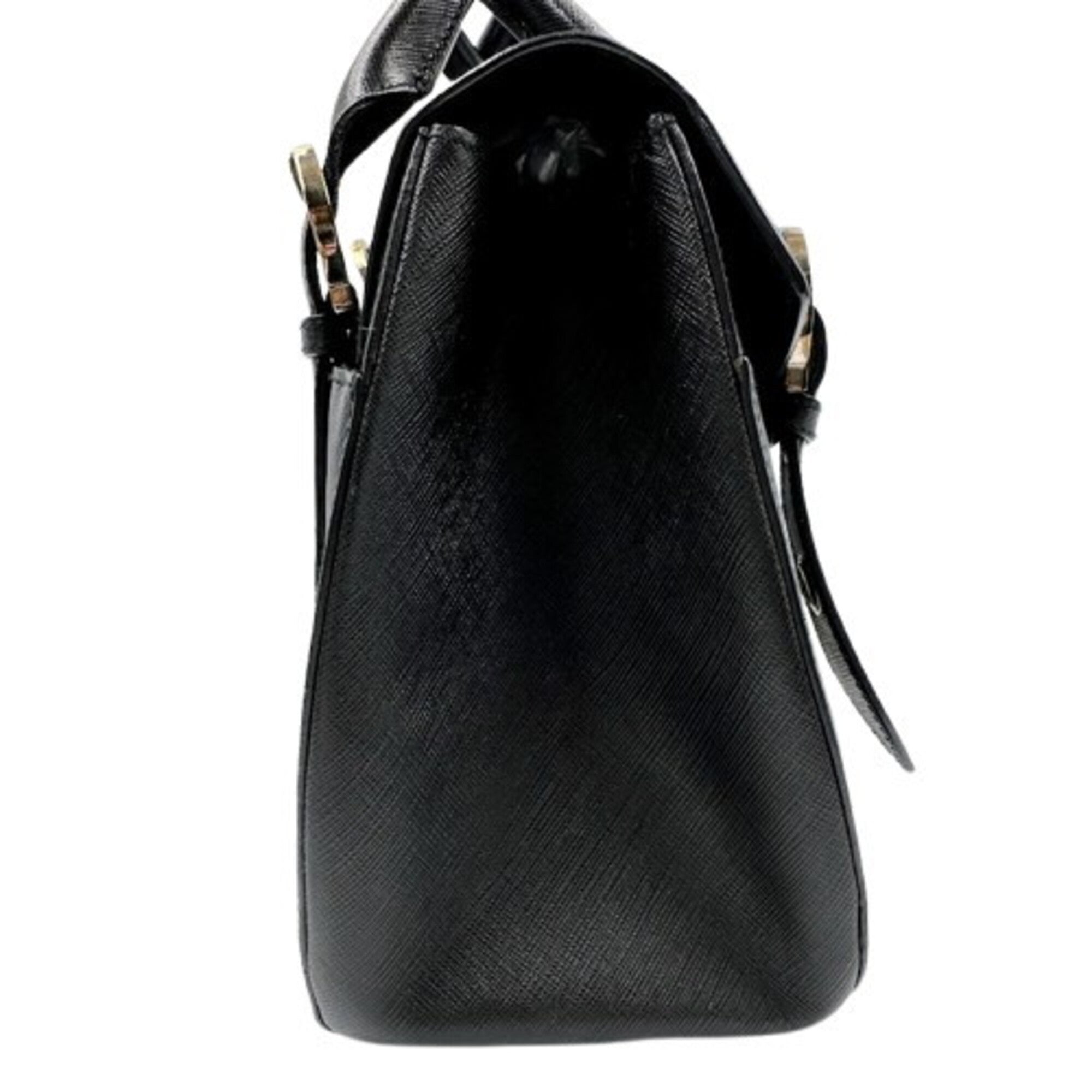 Salvatore Ferragamo Black Leather Handbag (Pre-Owned)
