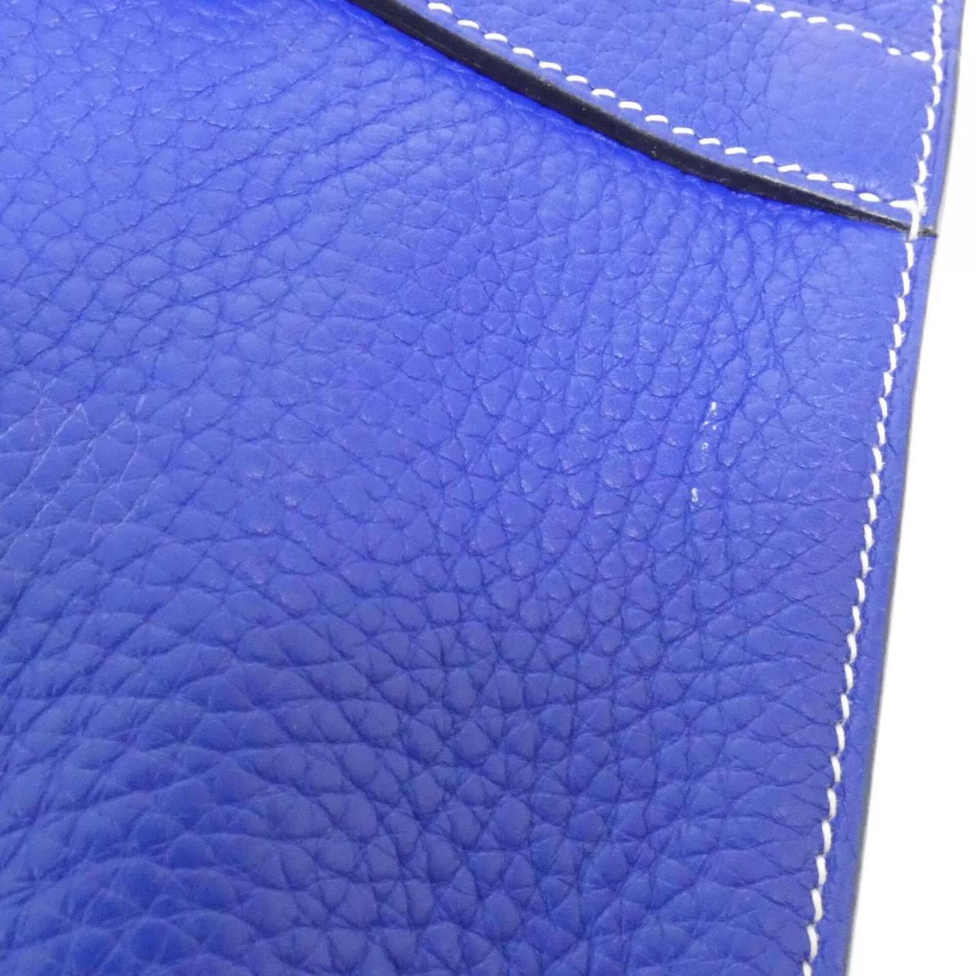 Hermes Blue Electric Taurillon Clemence Leather Handbag (Pre-Owned)