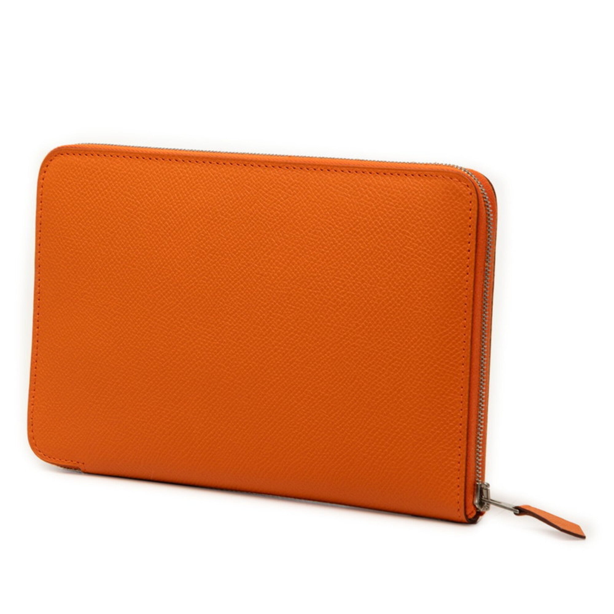 Hermes Orange Epsom Leather Long Bill Wallet (Bi-Fold) (Pre-Owned)
