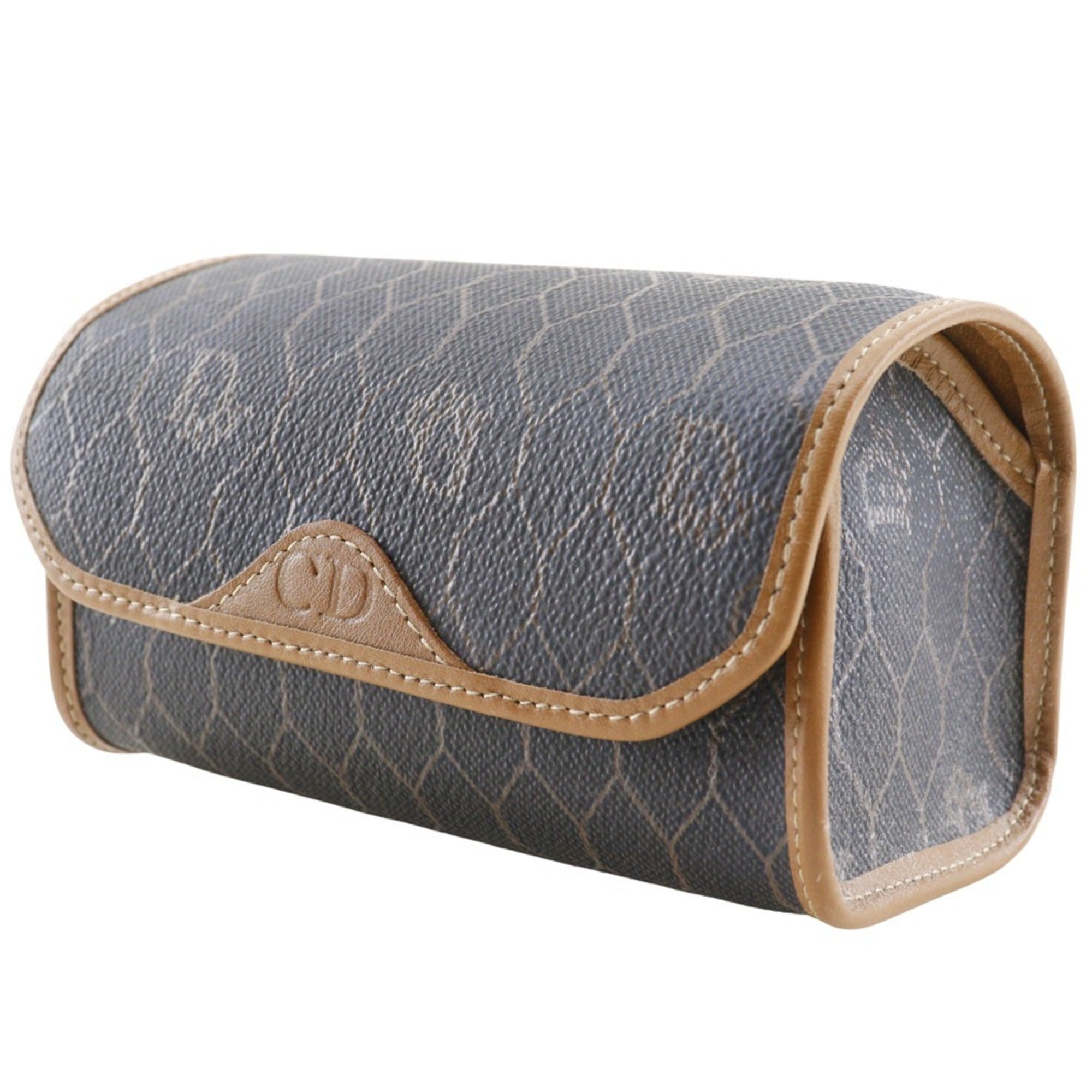Christian Dior Brown Dark Brown Pvc Pouch (Pre-Owned)