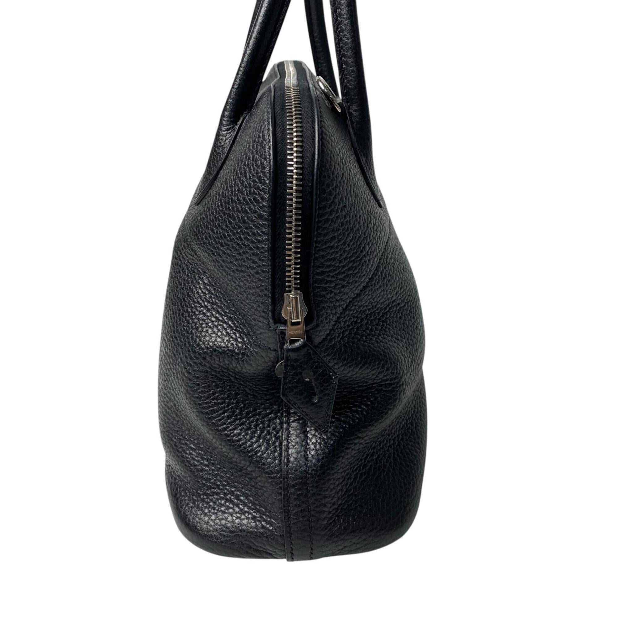 Hermes Black Taurillon Clemence Leather Handbag Shoulder Bag (Pre-Owned)
