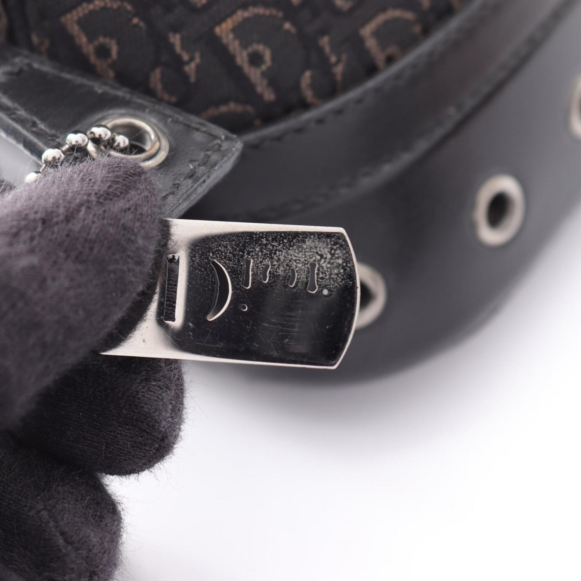 Christian Dior Black Canvas Leather Handbag (Pre-Owned)