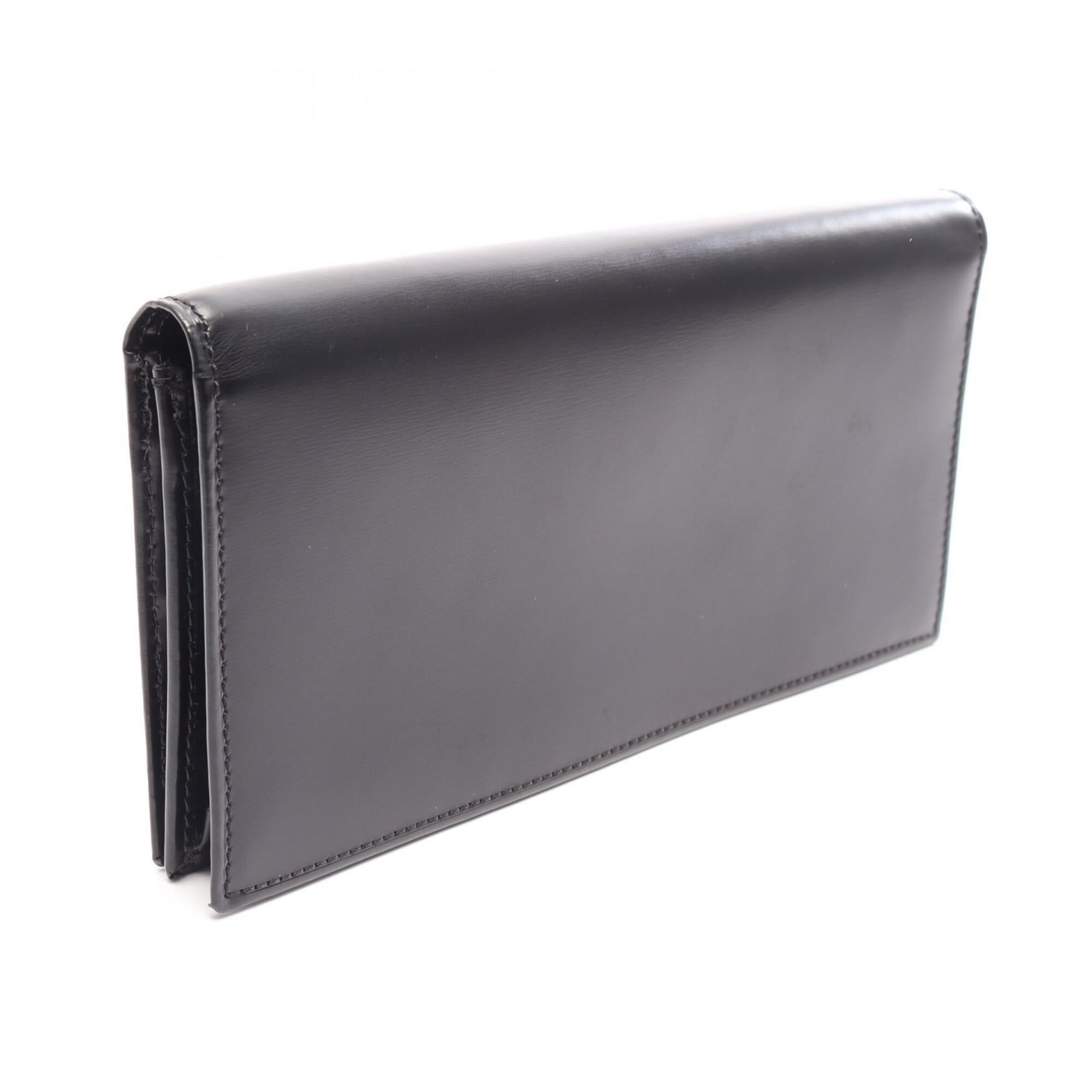 Cartier Black Leather Long Wallet (Bi-Fold) (Pre-Owned)