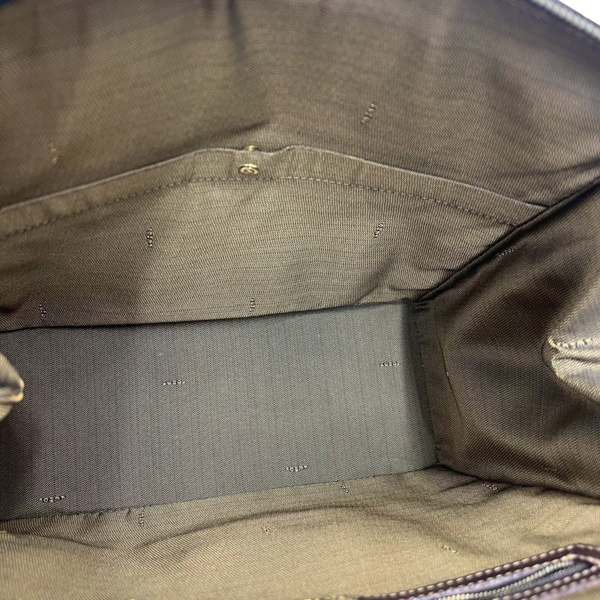 Fendi Brown Canvas Leather Handbag Shoulder Bag (Pre-Owned)