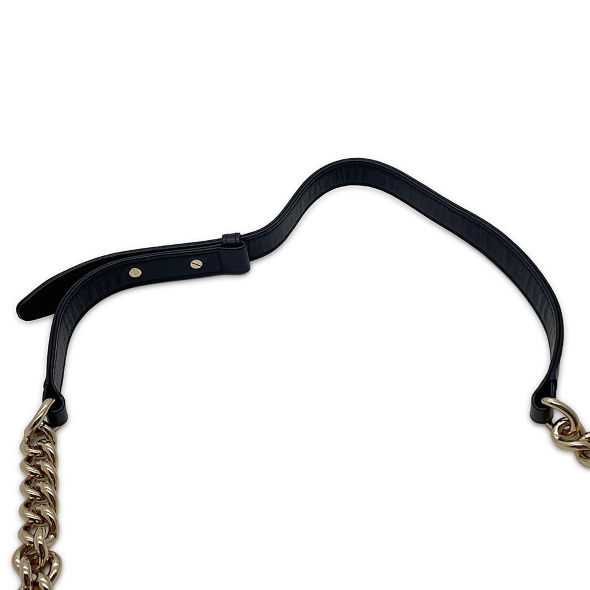 Chanel Matelasse Black Leather Shoulder Bag (Pre-Owned)