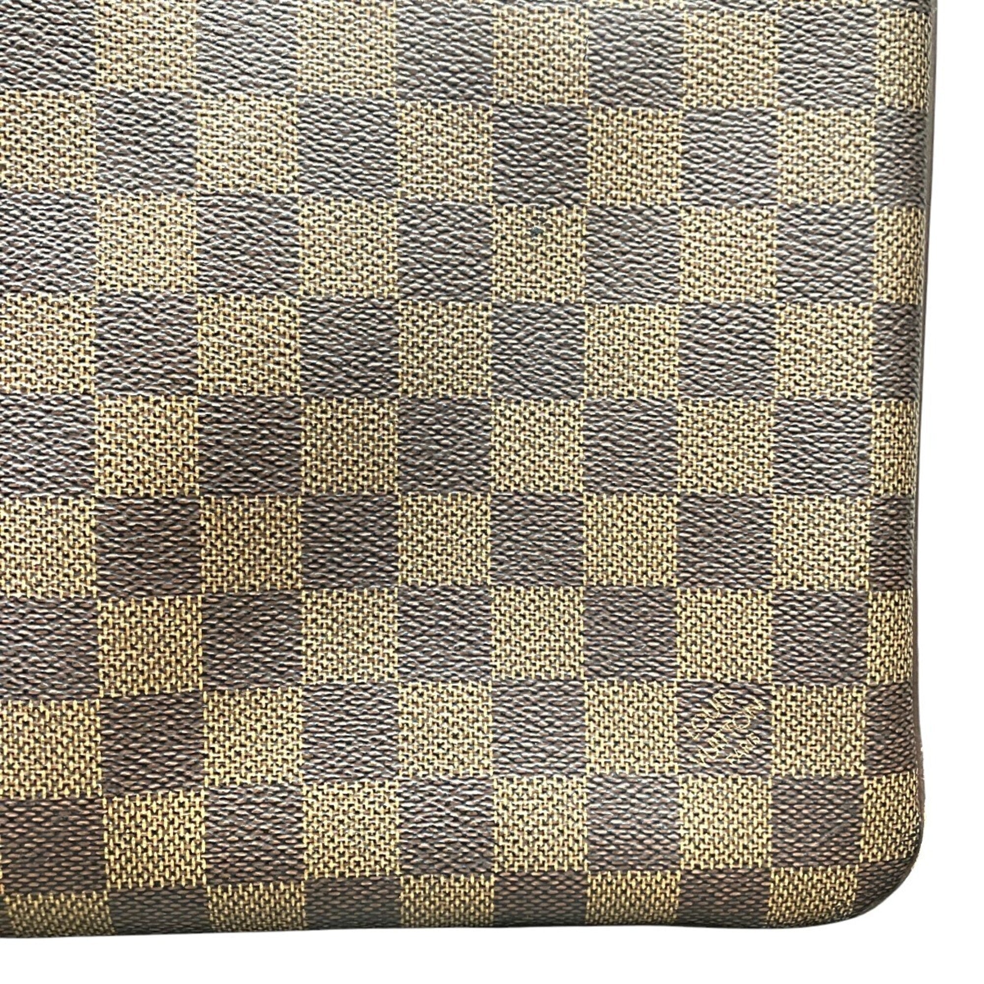 Louis Vuitton Brown Galle White Damier Canvas Pochette Shoulder Bag (Pre-Owned)