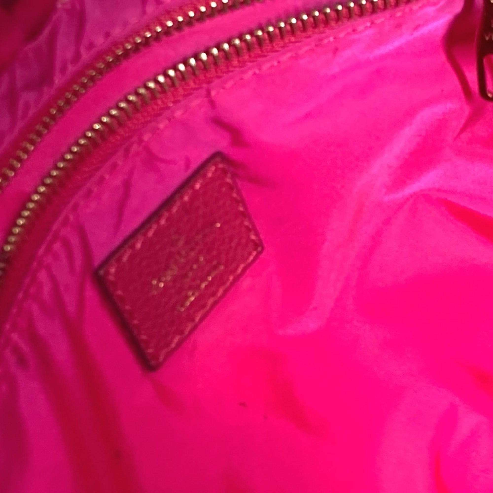 Louis Vuitton Pink Leather Nylon Shoulder Bag Tote Bag (Pre-Owned)
