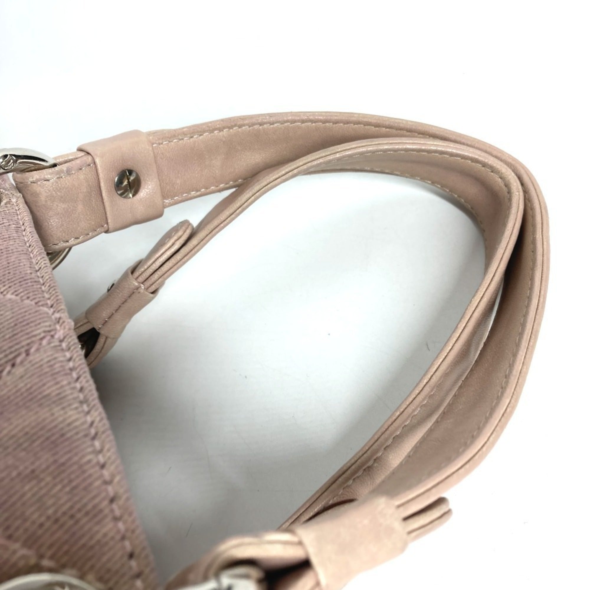Chanel Pink Cotton Handbag Shoulder Bag (Pre-Owned)