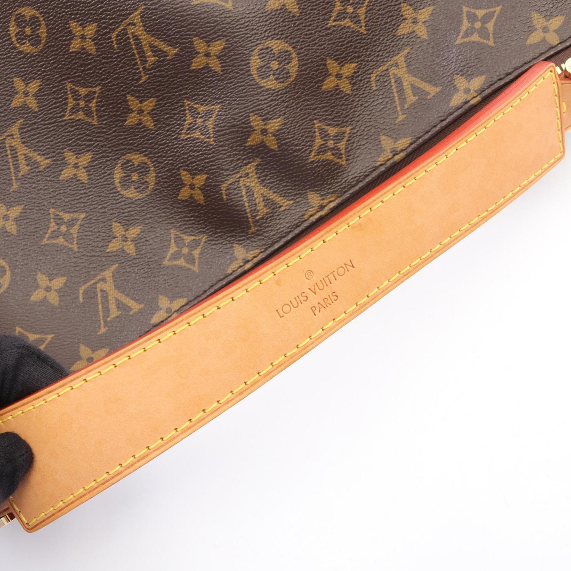 Louis Vuitton Brown Monogram Coated Canvas Leather Handbag Shoulder Bag (Pre-Owned)
