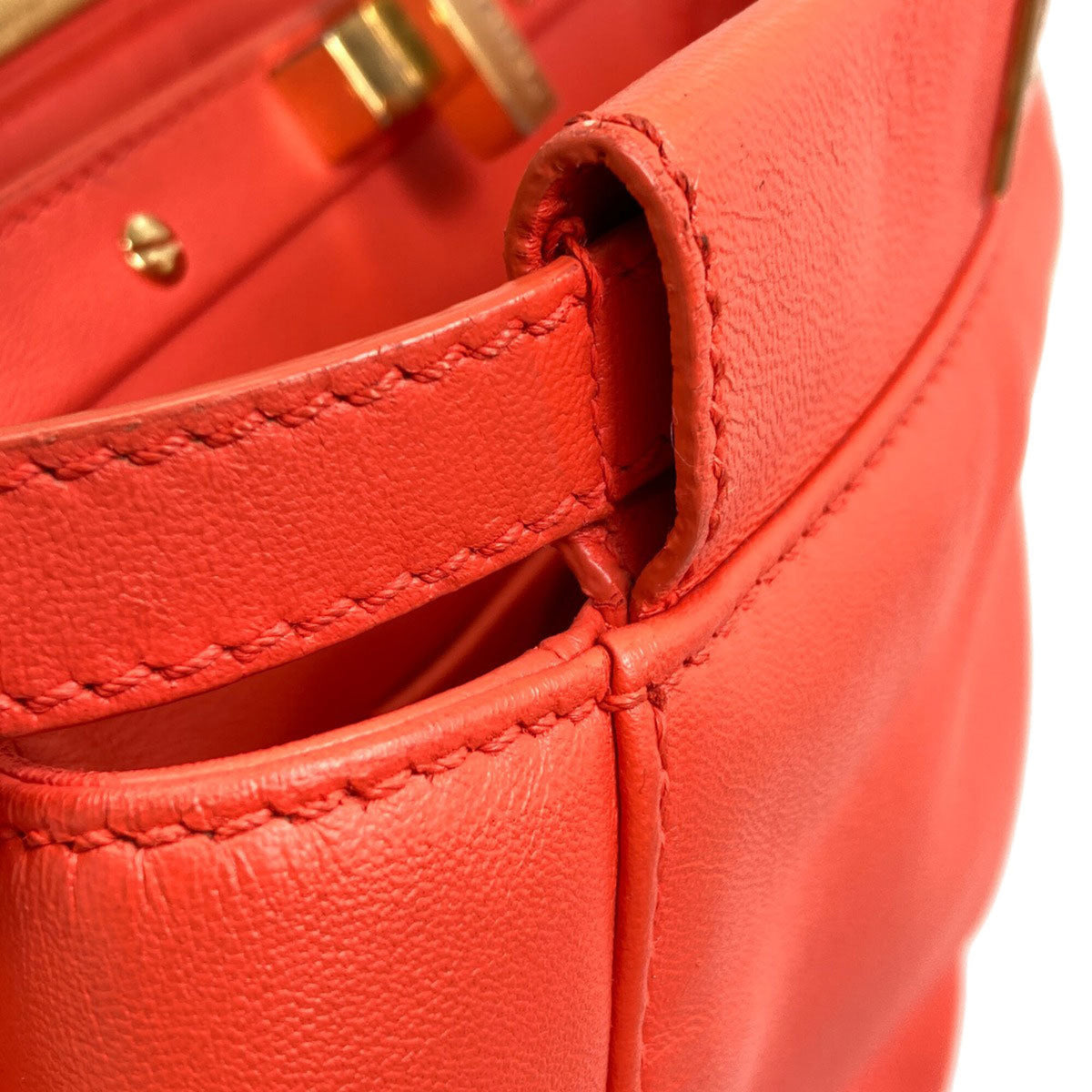 Fendi Orange Leather Handbag (Pre-Owned)