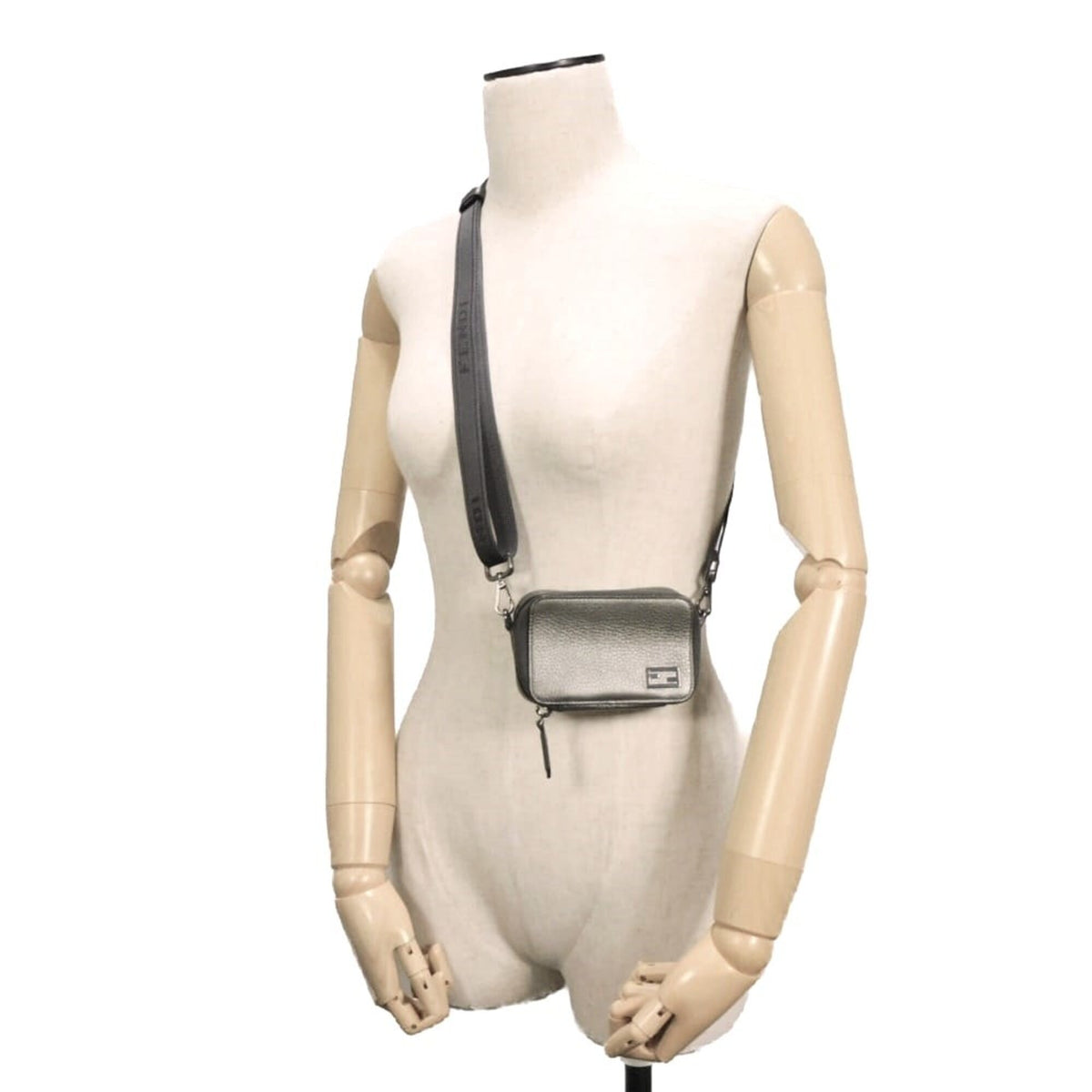 Fendi Gunmetal Shoulder Bag (Pre-Owned)