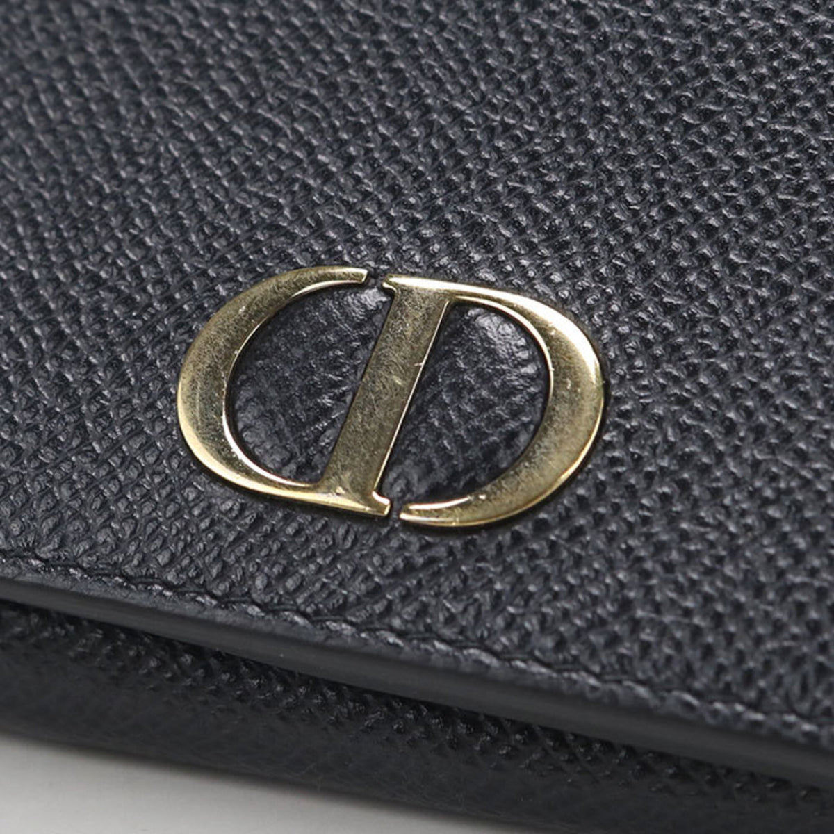 Christian Dior Black Leather Wallet (Tri-Fold) (Pre-Owned)