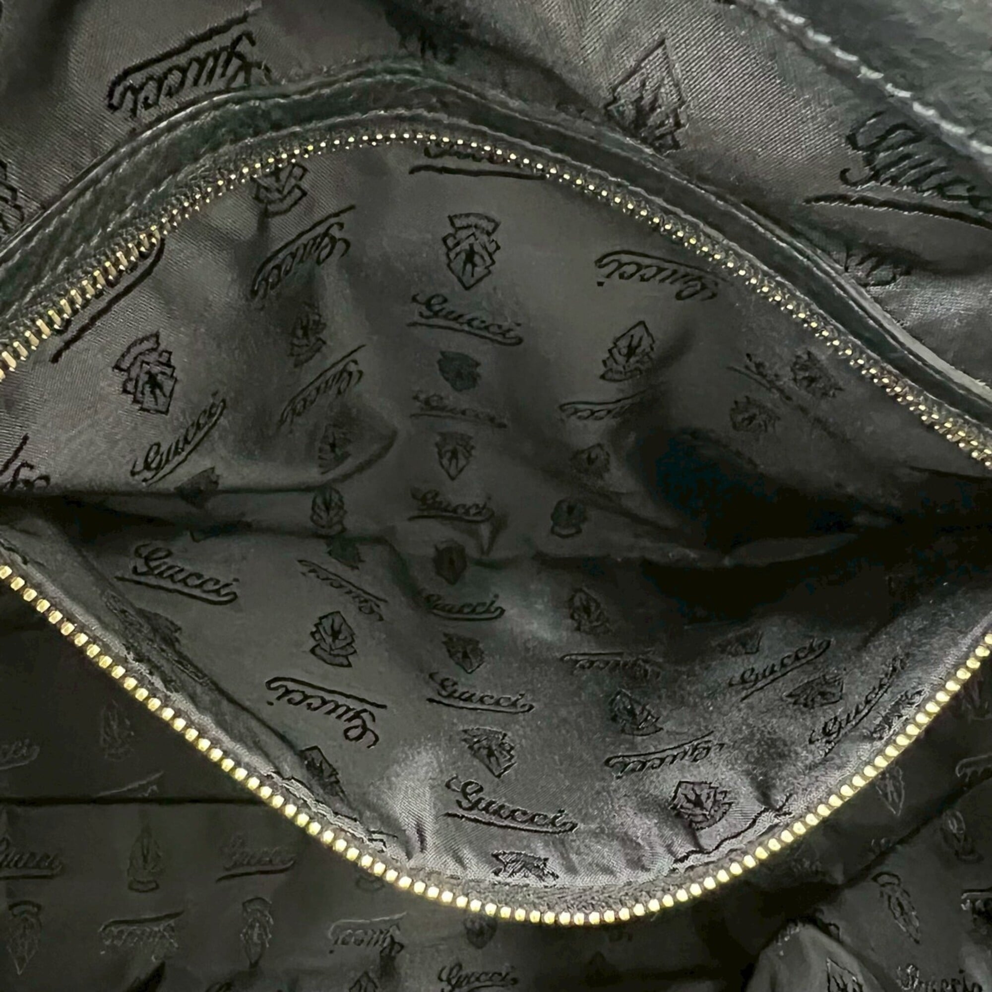 Gucci Black Leather Boston Bag Handbag (Pre-Owned)